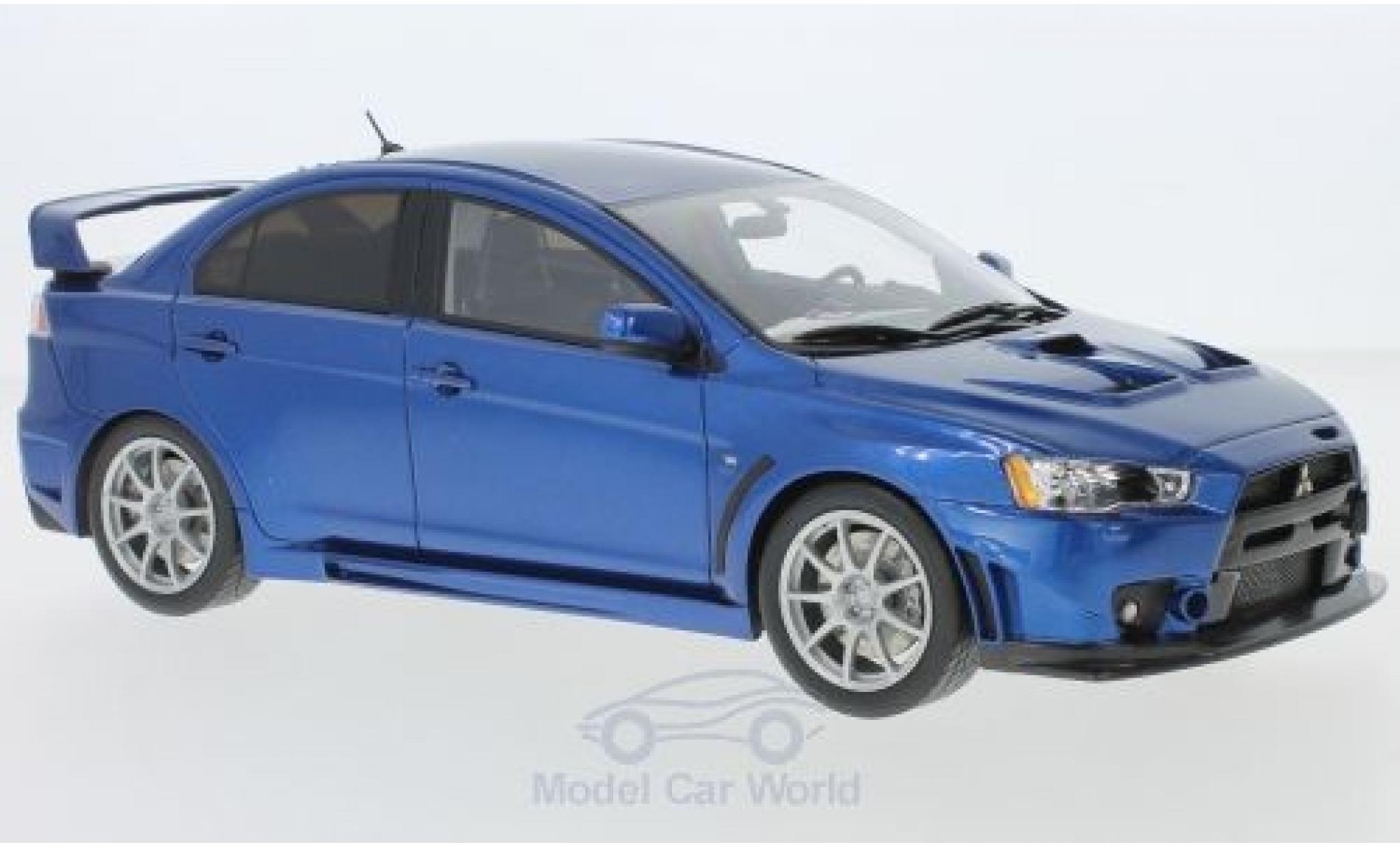 Mitsubishi Lancer 1/18 BM Creations Evolution X metallic blauw modelauto