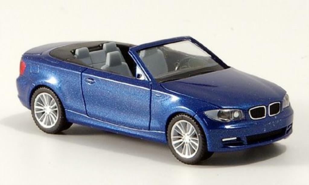 Bmw 135 E88 1/87 Herpa E88 Cabrio blauw modelauto