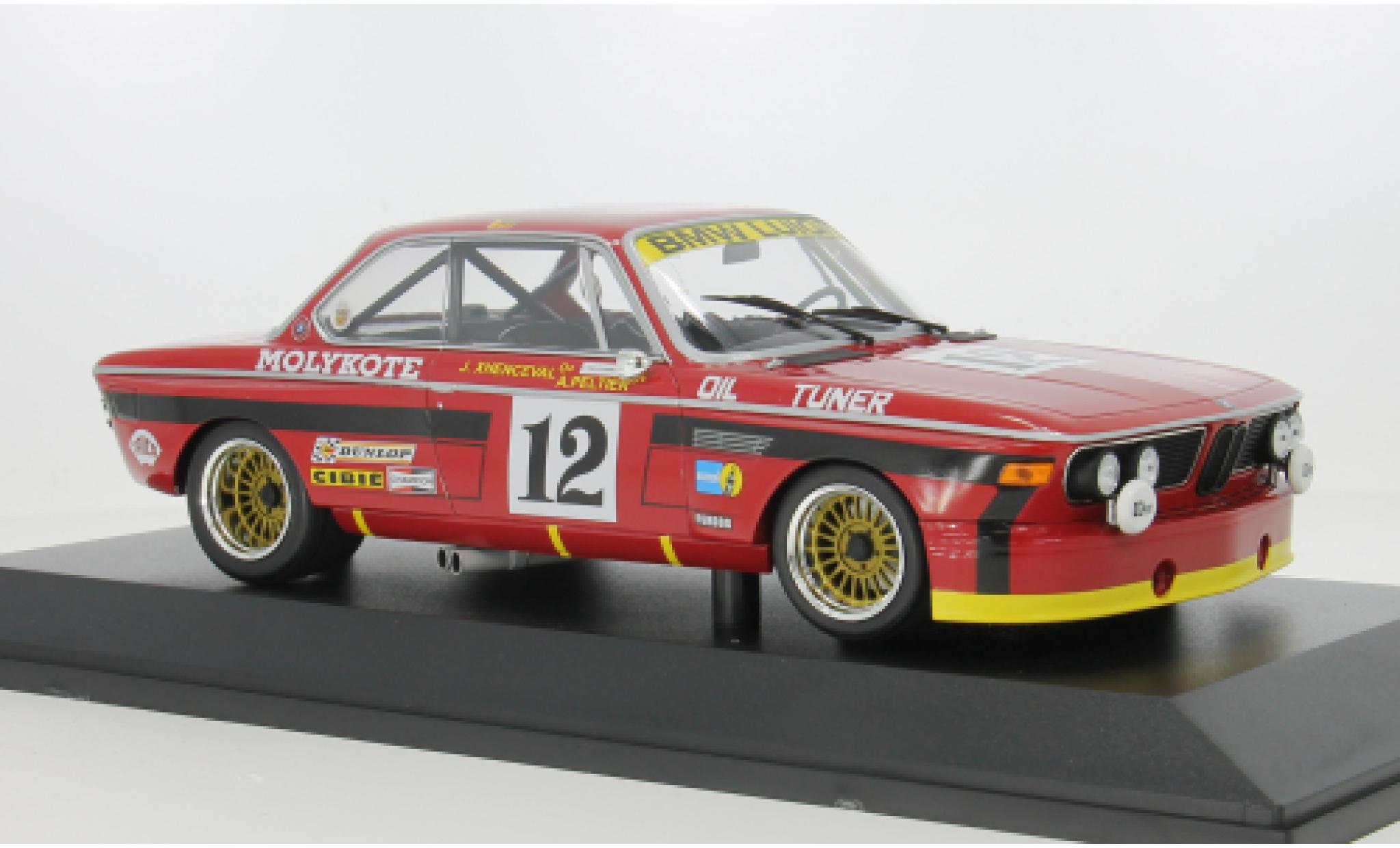 Bmw 3.0 1/18 Minichamps CSL 24h Spa 1974 Luigi #12 A.Peltier/J.Xhenceval 1:18 modelauto