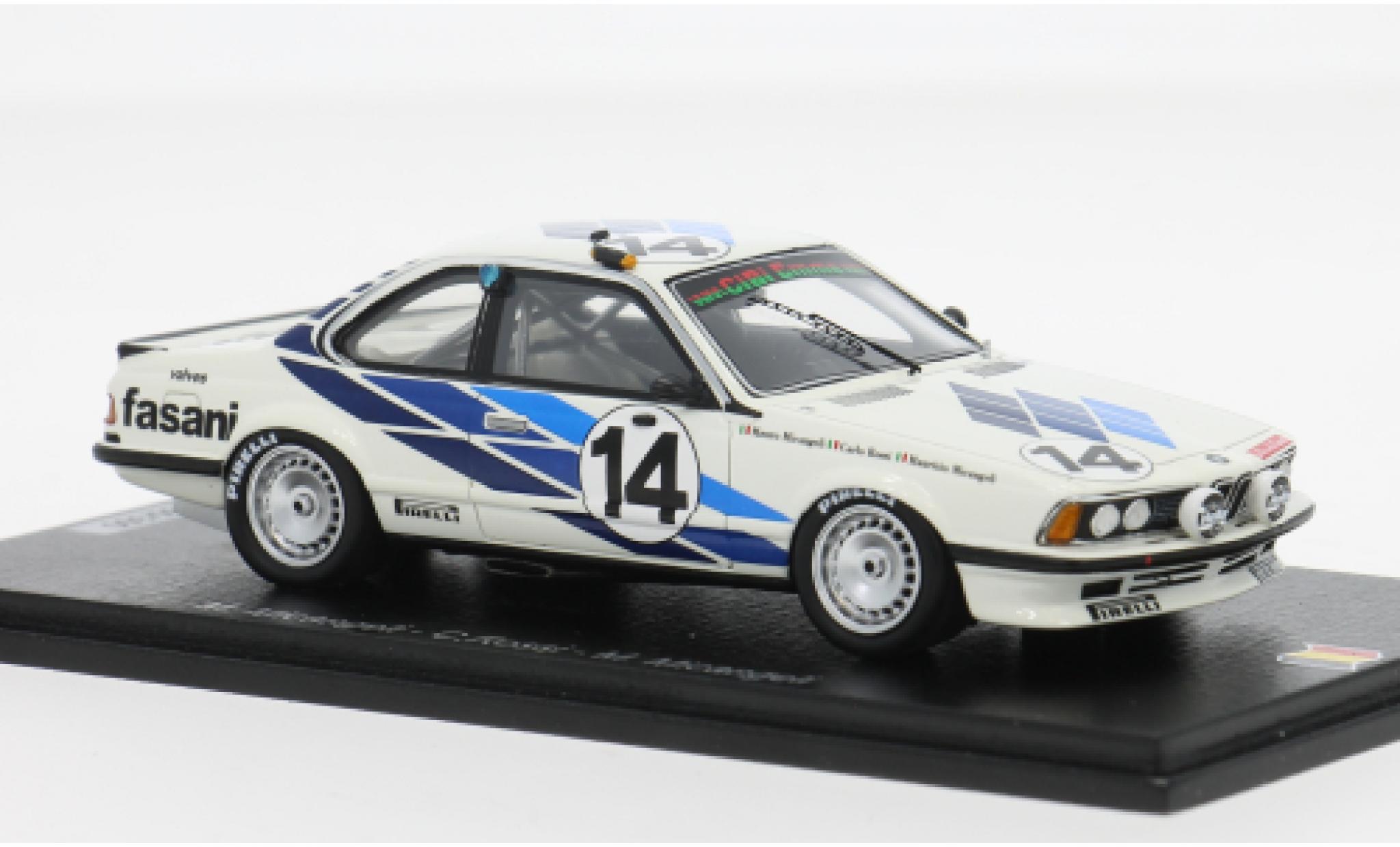 Bmw 635 1/43 Spark CSi 24h Spa 1986 #14 M.Micangeli/C.Rossi 1:43 modelauto