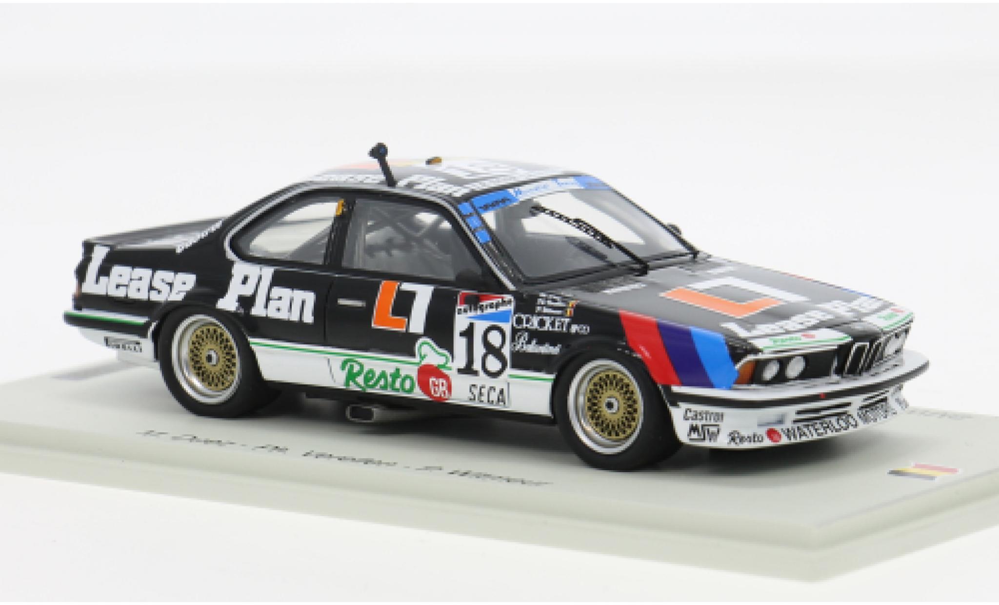 Bmw 635 1/43 Spark CSi 24h Spa 1987 #18 M.Duez/Ph.Verellen 1:43 modelauto