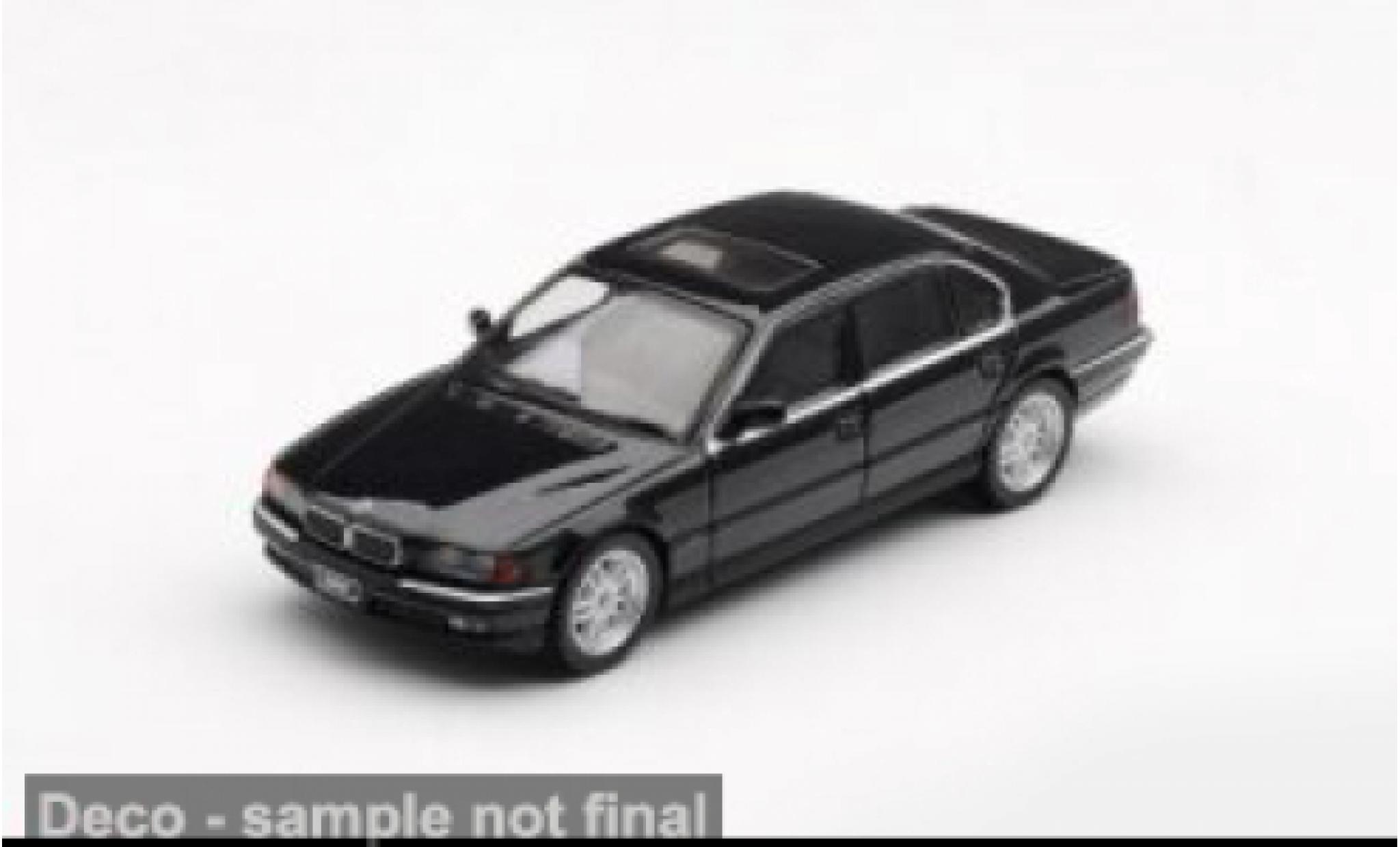 Bmw 750 1/64 Mini GT iL (E38) zwart 1999 1:64 modelauto