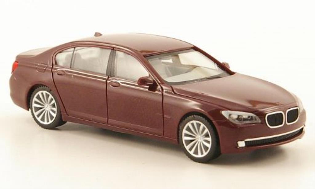 Bmw 740 F02 1/87 Herpa F02 i version longue rood 2008 modelauto
