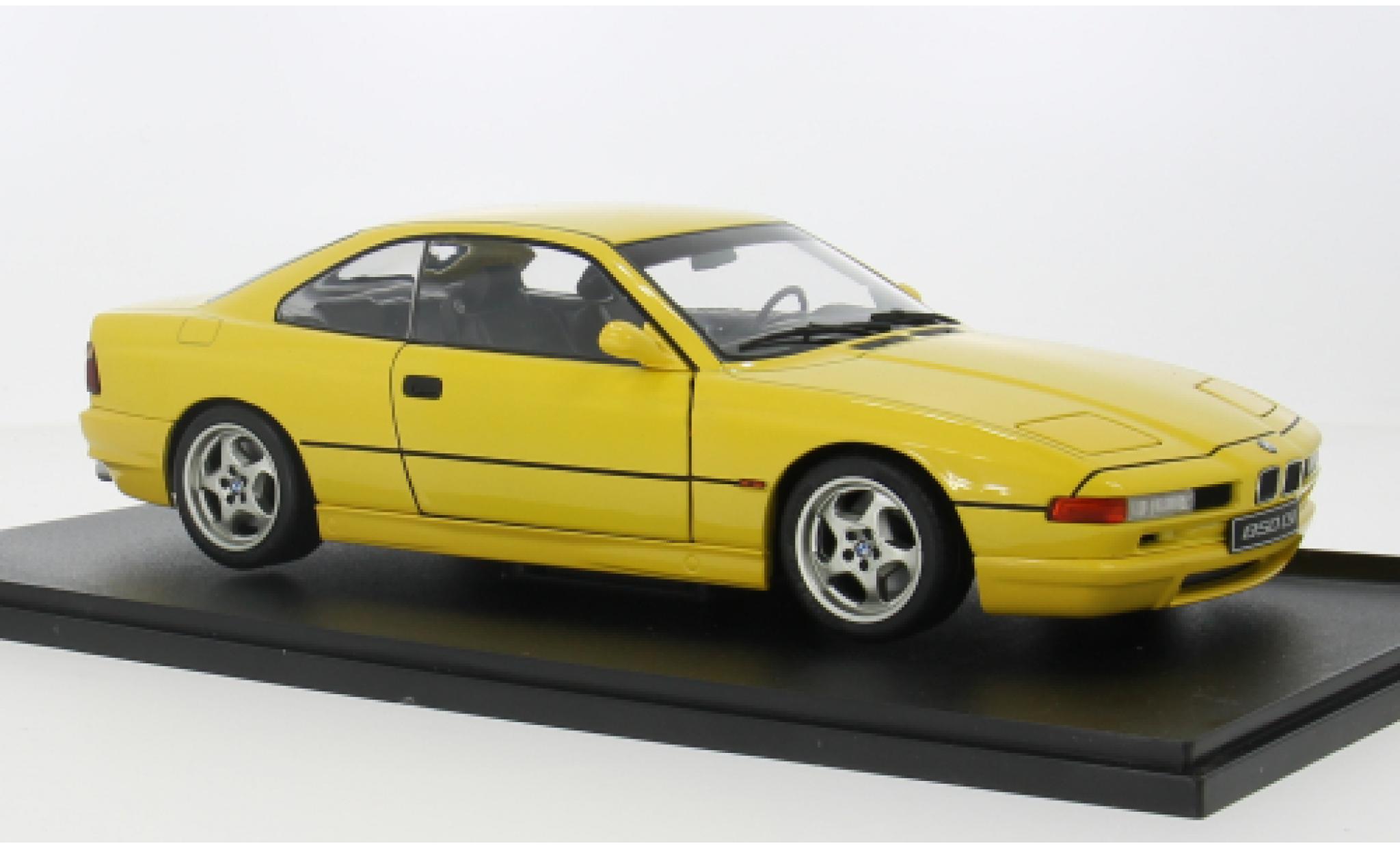 Bmw 850 1/18 Solido (E31) CSI geel 1:18 modelauto