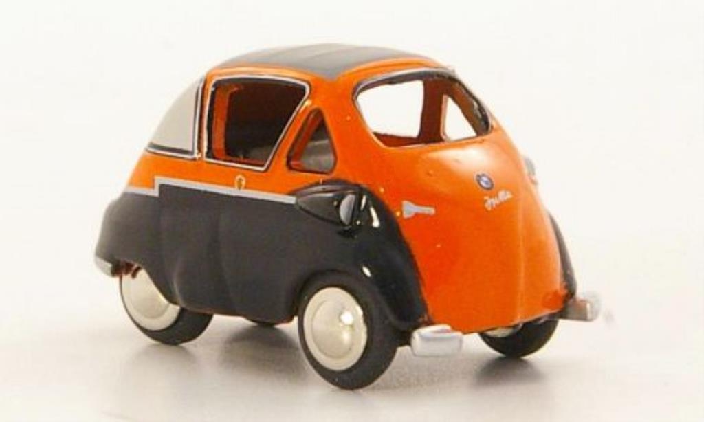 Bmw Isetta 1/87 Bub Standard oranje/zwart modelauto