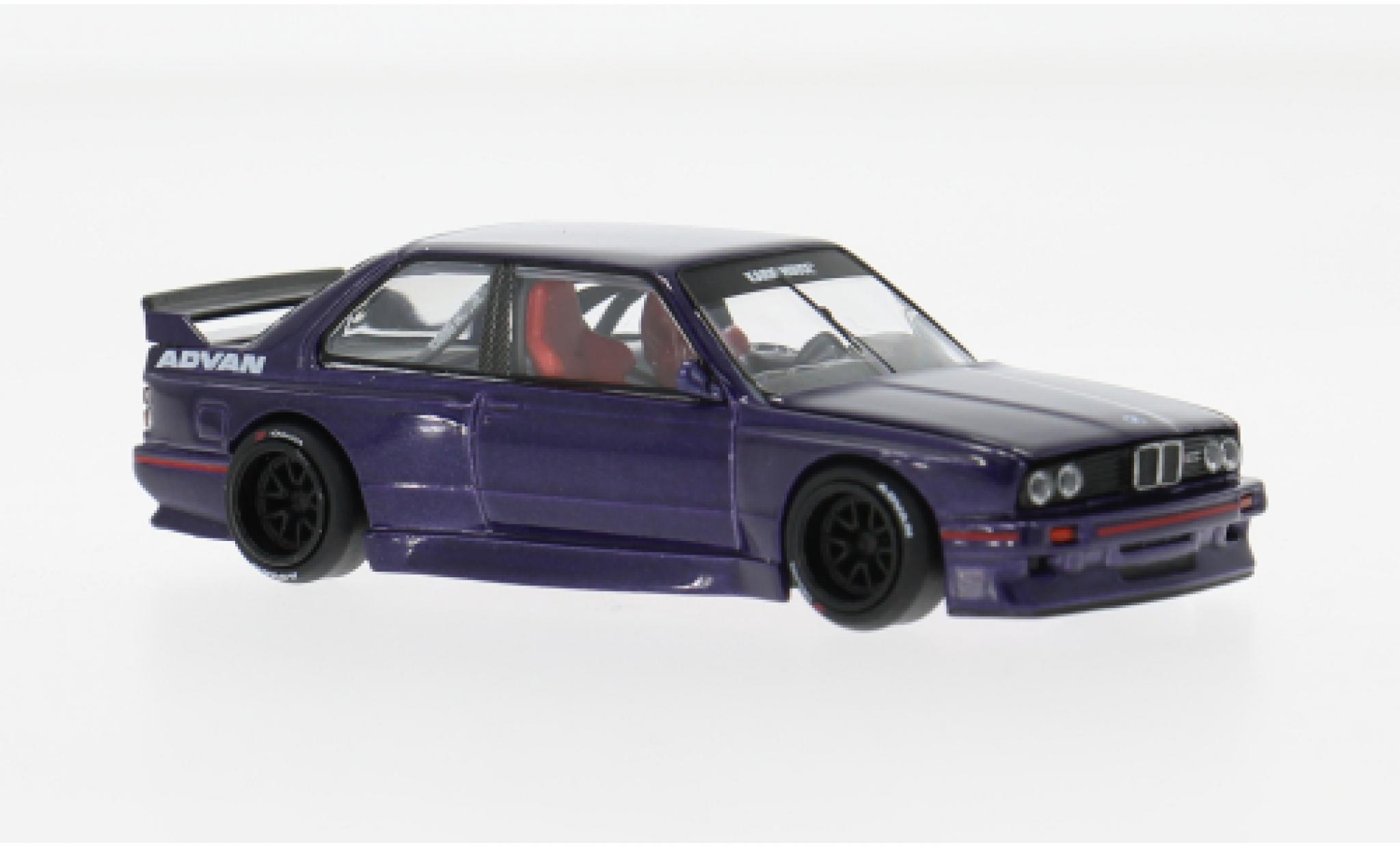 Bmw M3 1/64 Mini GT (E30) Kaido GT V2 paars 1989 1:64 modelauto