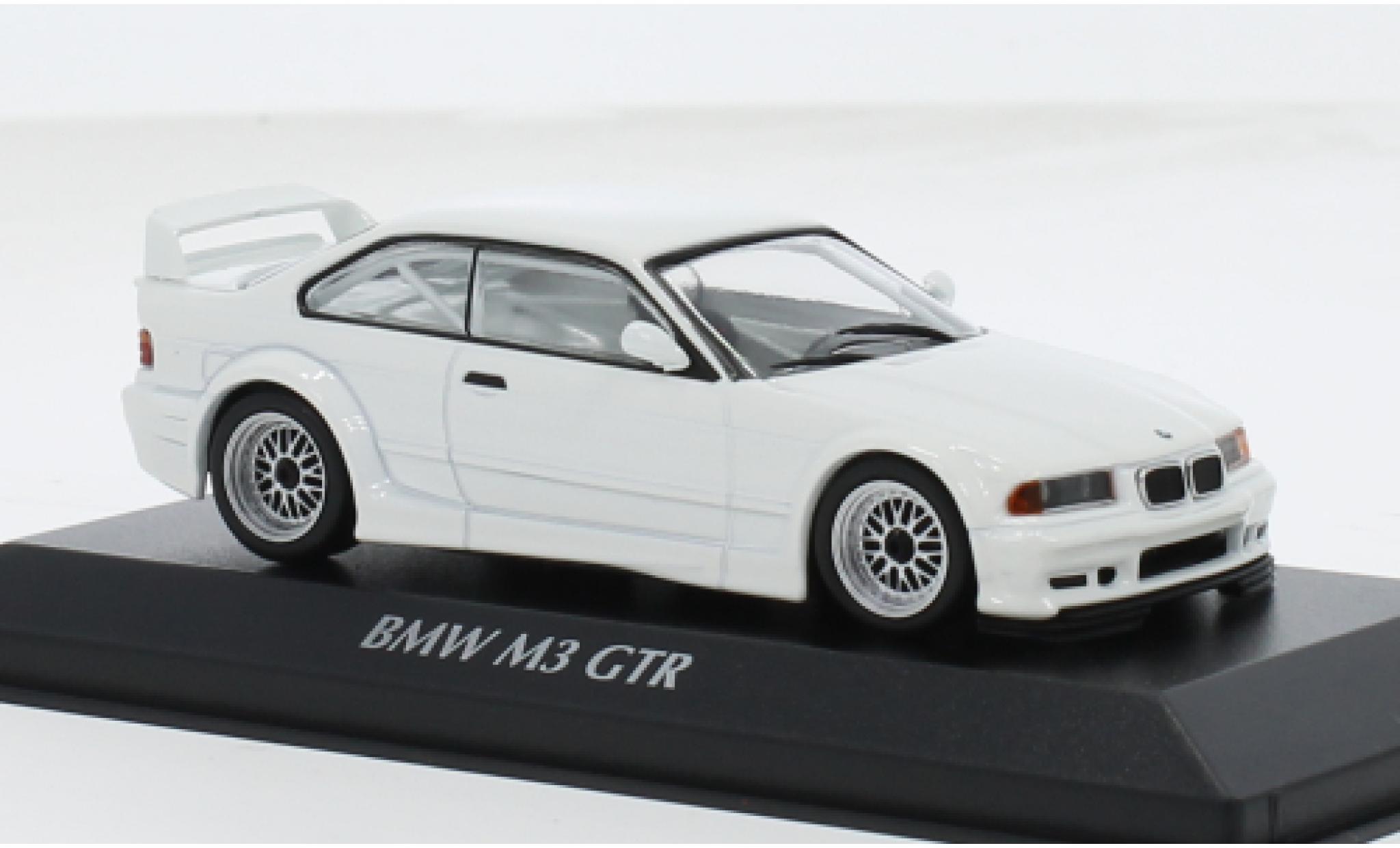 Bmw M3 1/43 Maxichamps (E36) GTR wit 1:43 modelauto