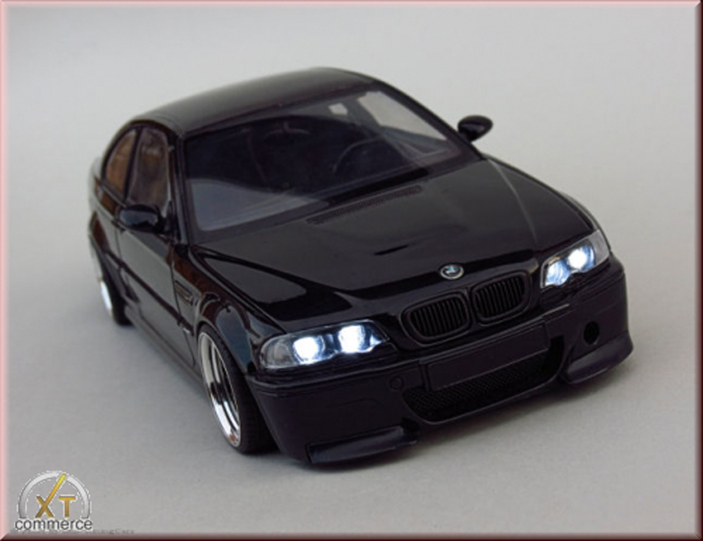 Bmw M3 CSL E46 zwart jantes BBS 18 pouces 1/18 Autoart