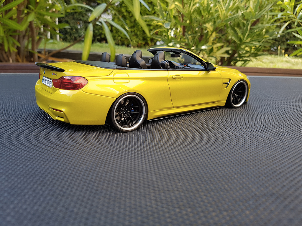 Bmw M4 Cabriolet F83 geel M performance 1/18 Paragon