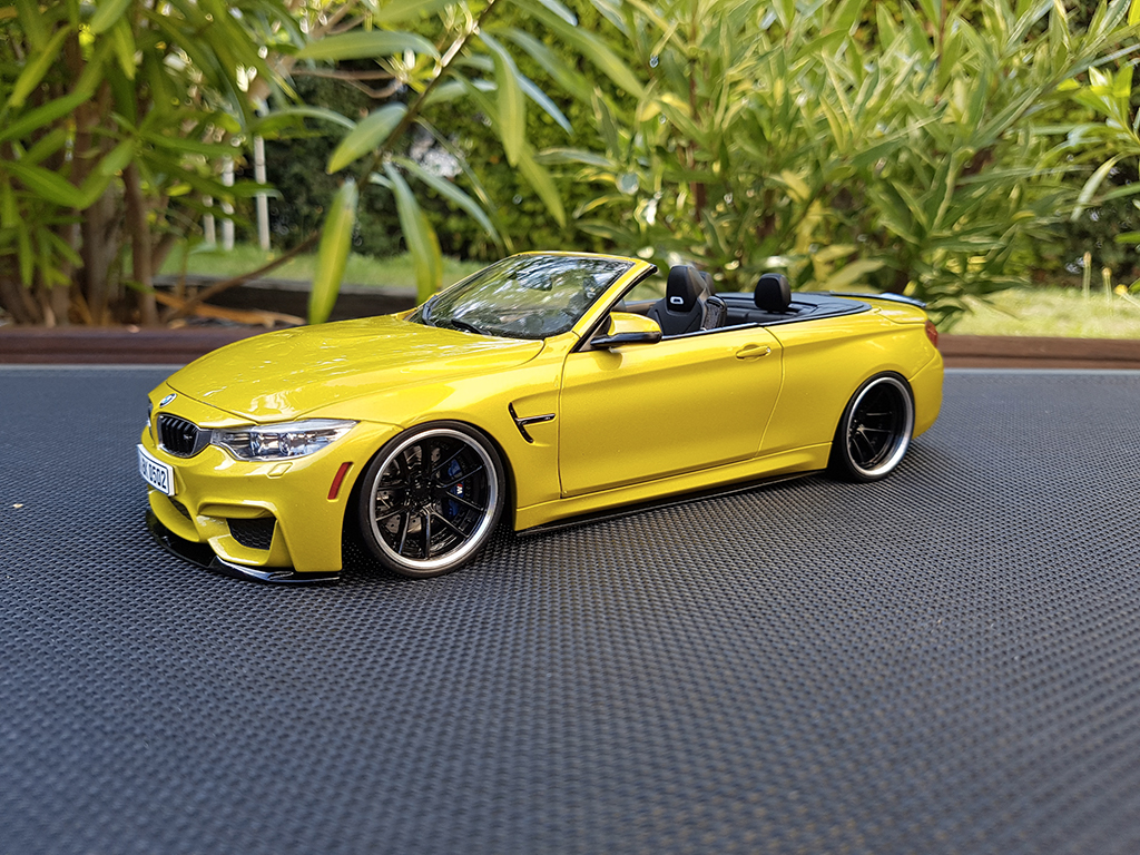 Bmw M4 Cabriolet F83 geel M performance 1/18 Paragon