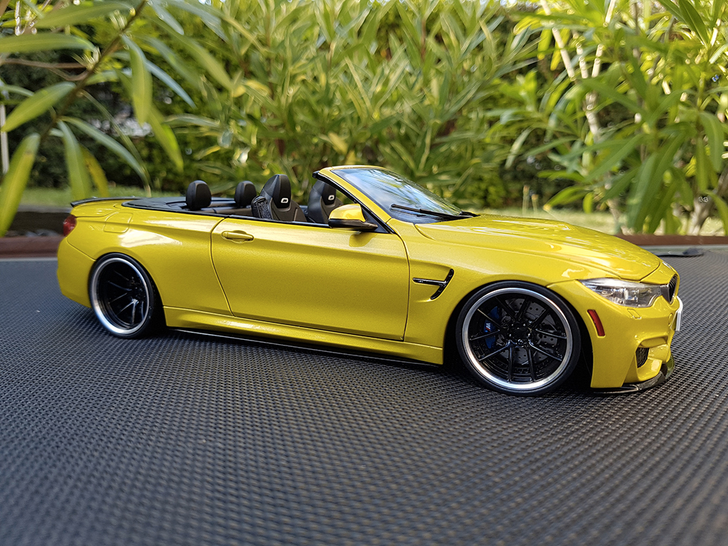 Bmw M4 Cabriolet F83 geel M performance 1/18 Paragon
