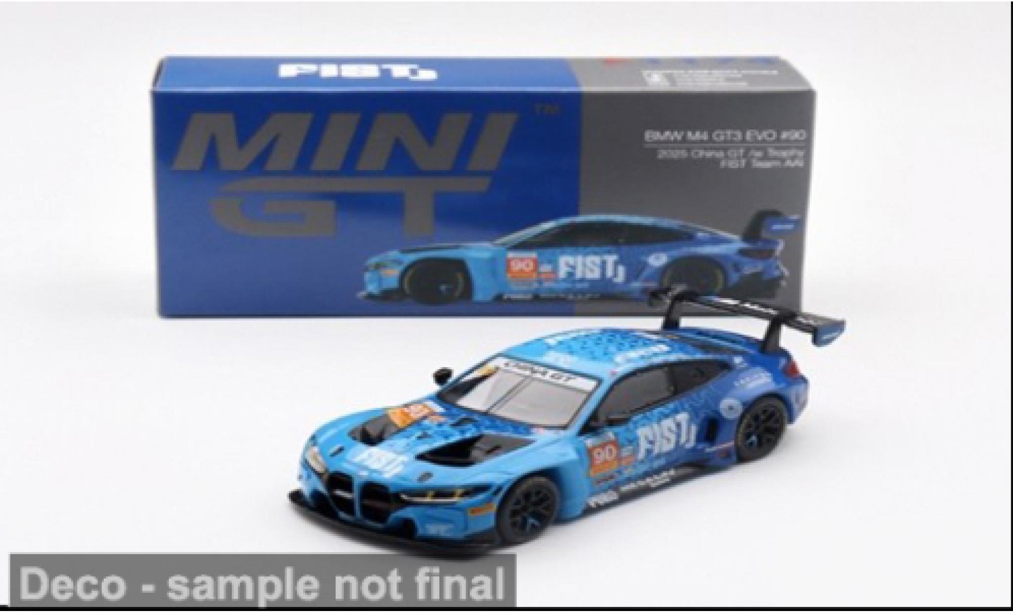 Bmw M4 1/64 Mini GT GT3 EVO China GT 2025 FIST Team AAI #90 1:64 modelauto