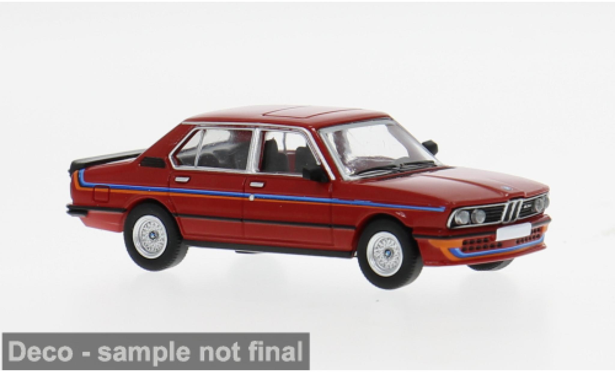 Bmw M535 1/87 PCX87 i (E12) rood/Dekor 1980 1:87 modelauto