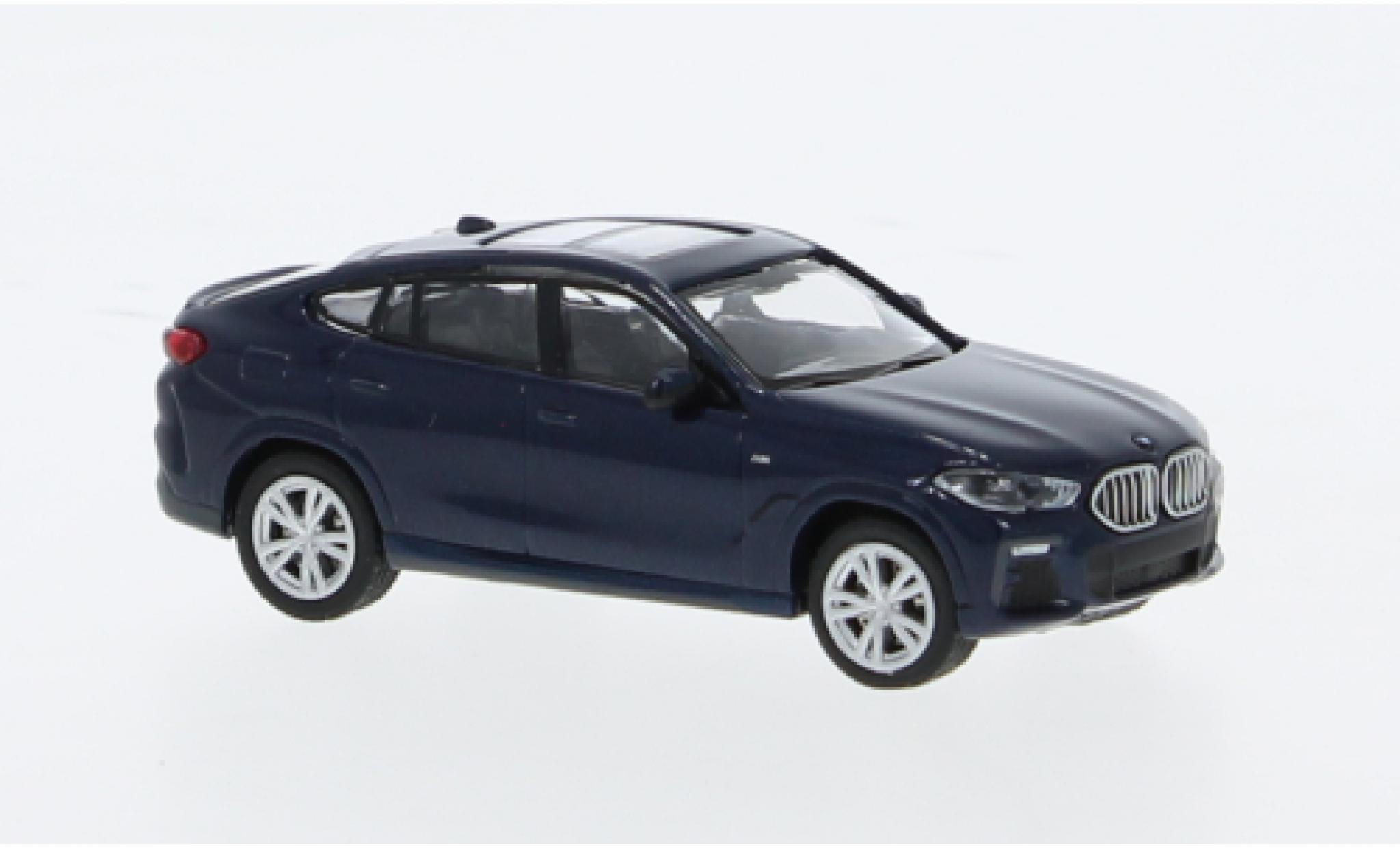 Bmw X6 1/87 Minichamps blauw 1:87 modelauto