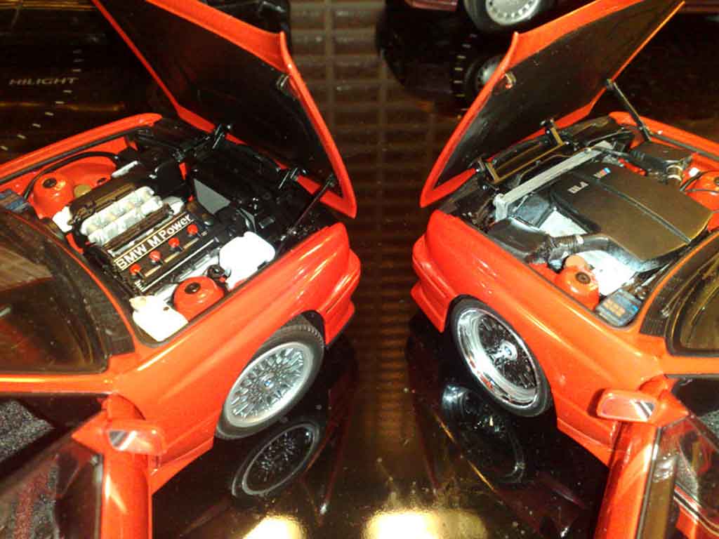 Bmw M3 coupe E30 swap moteur v10 1/18 Autoart