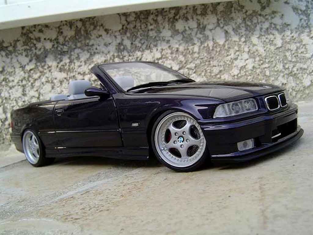 Bmw M3 E36 cabriolet 1/18 Ut Models E36 cabriolet cabriolet techno violet jantes porsche modelauto