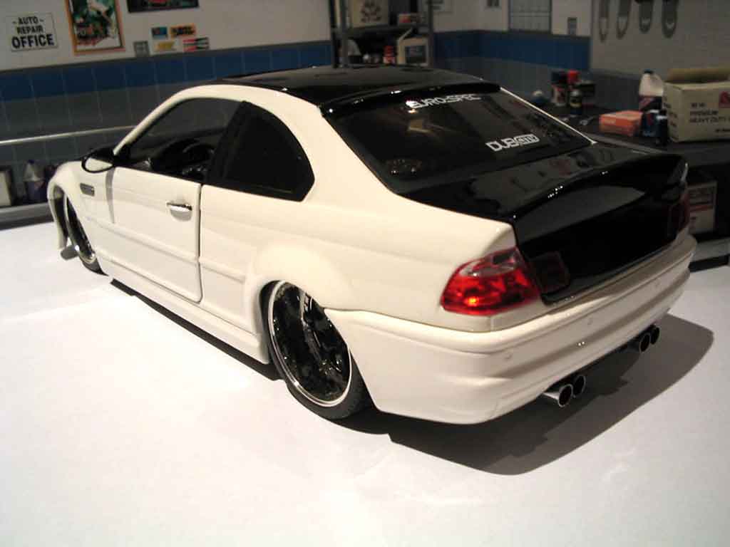 Bmw M3 ac schnitzer E46 zwart & white 1/18 Jada Toys