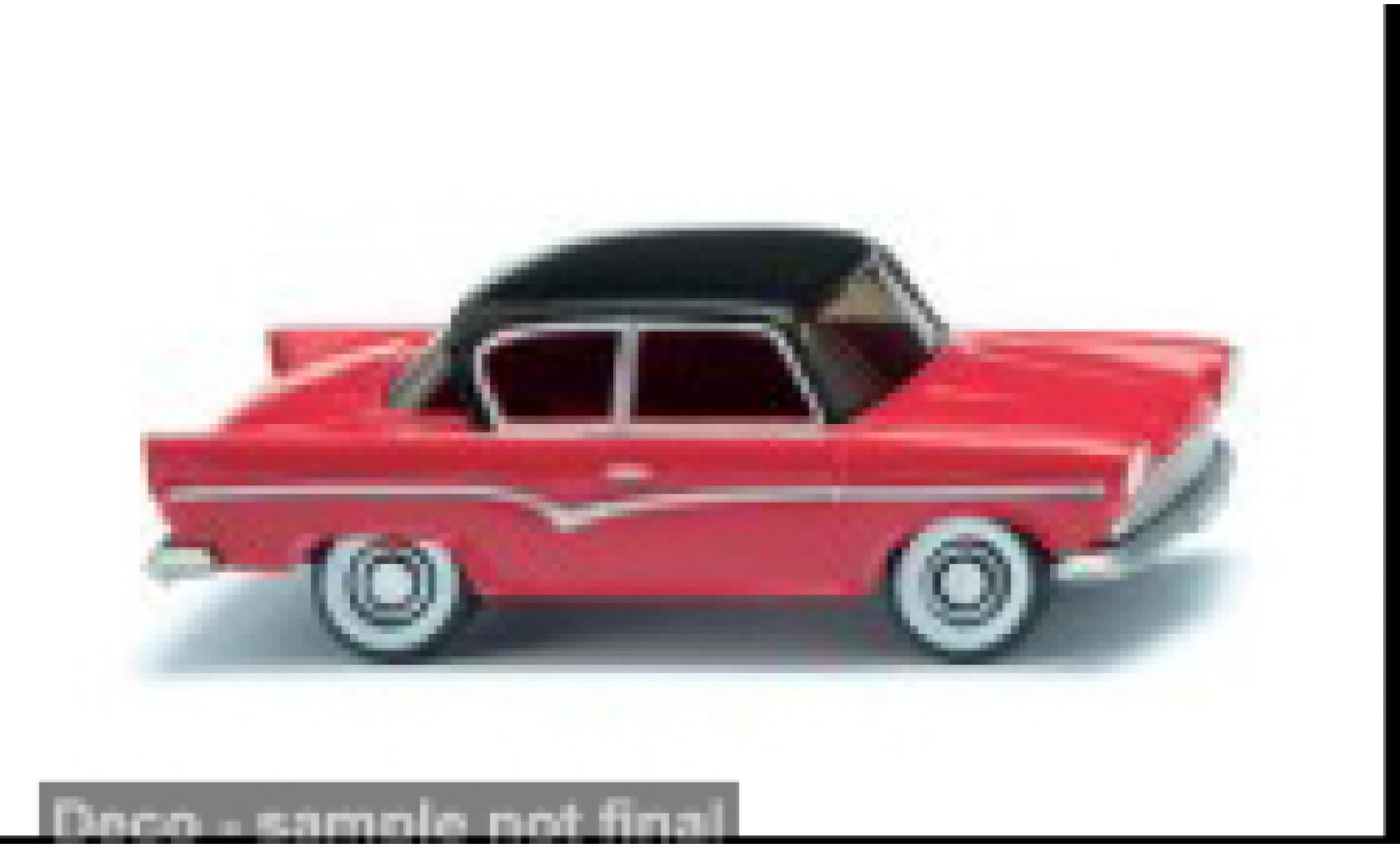 Borgward Arabella 1/87 Wiking rood/zwart 1959 1:87 modelauto