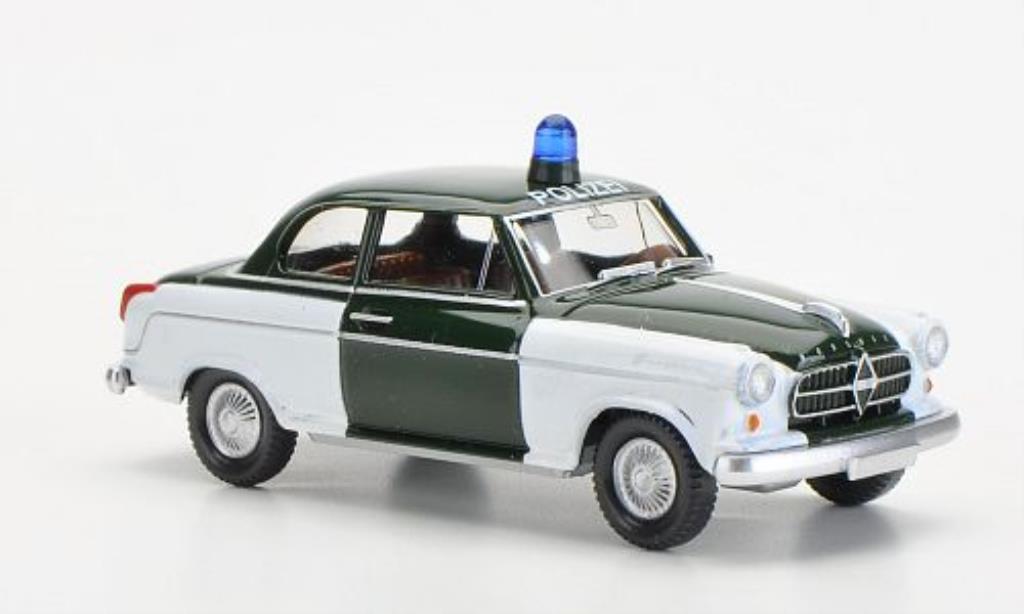 Borgward Isabella 1/87 Wiking Politie grun/wit modelauto