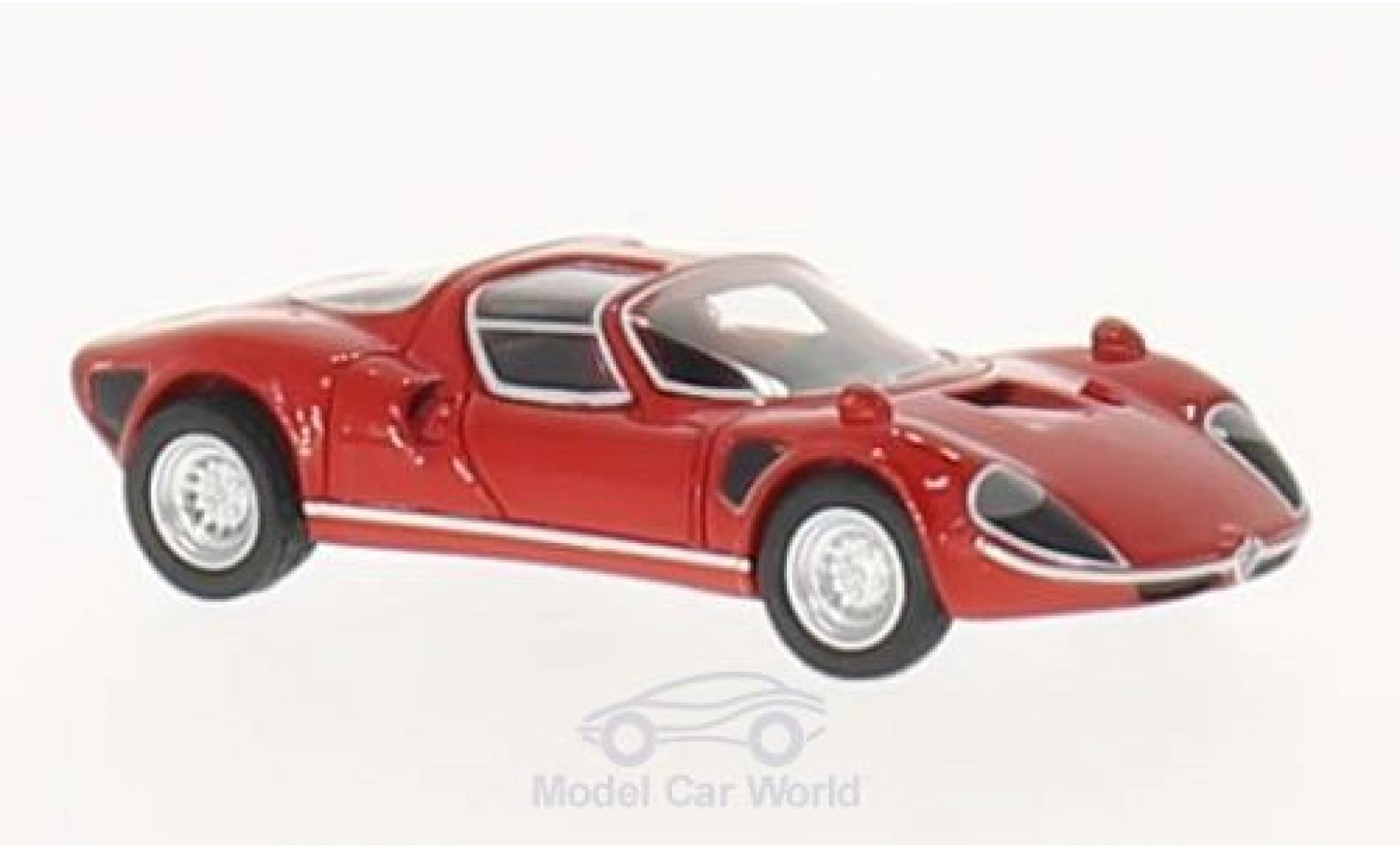 Alfa Romeo T33 1/87 BoS Models Tipo 33 Stradale rood 1967 modelauto