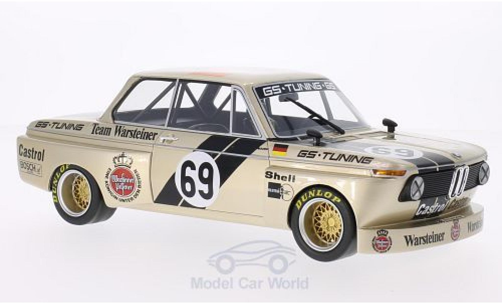 Bmw 2002 1/18 BoS Models Gr.2 No.69 GS Tuning Warsteiner DRM 1975 J.Obermoser modelauto