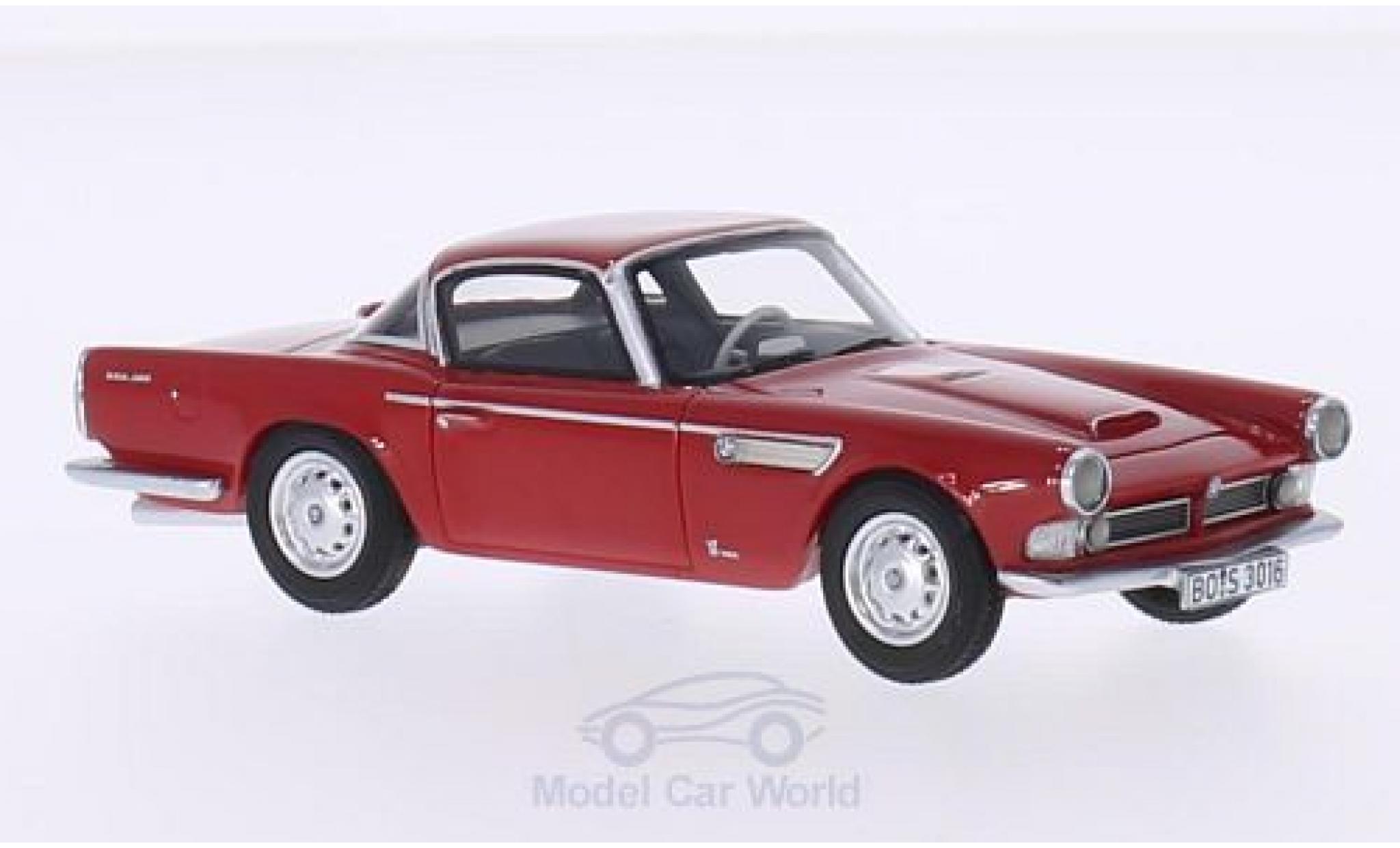 Bmw 3200 1/43 BoS Models Michelotti Vignale rood 1959 modelauto