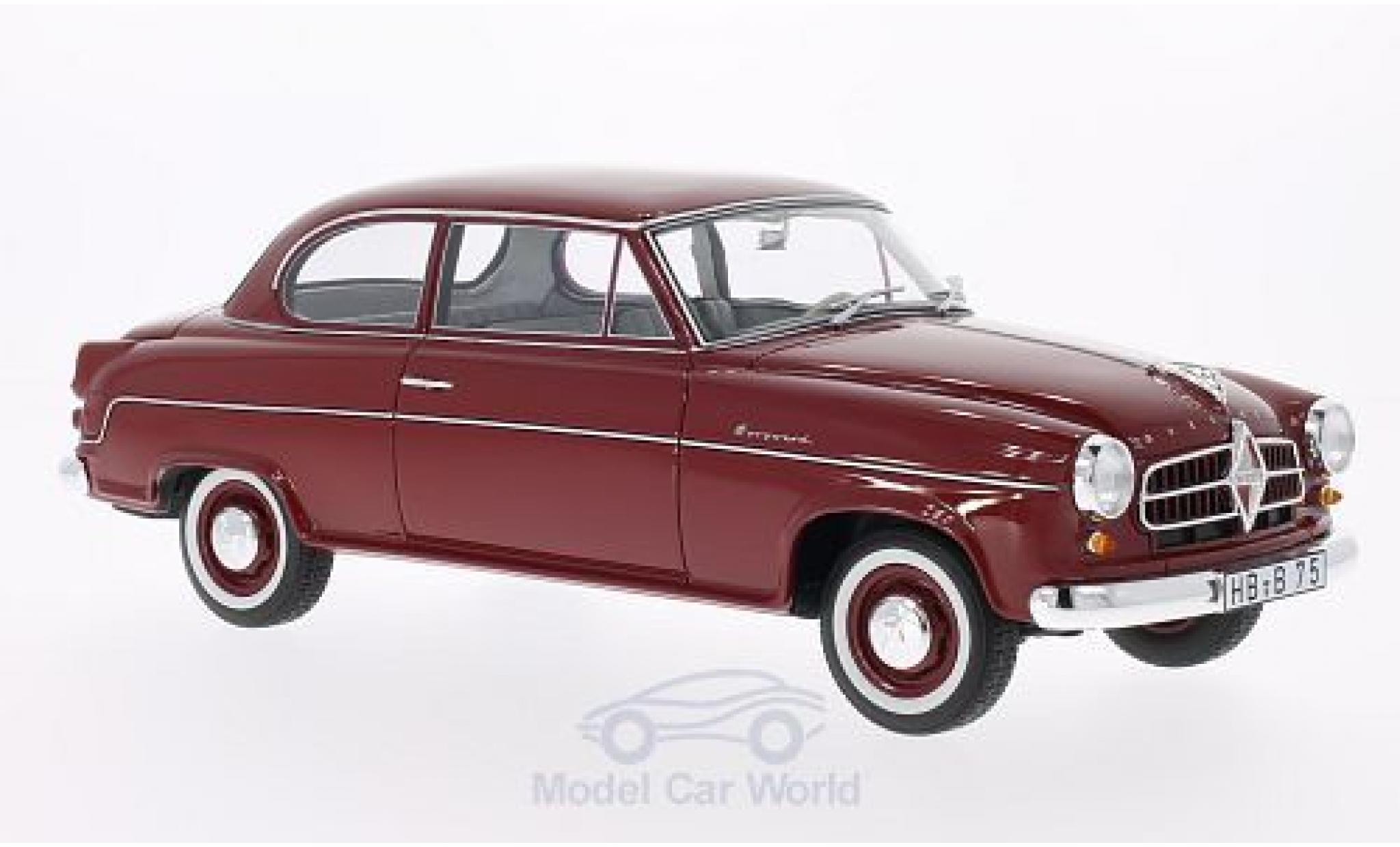 Borgward Isabella 1/18 BoS Models Sedan rood 1955 modelauto