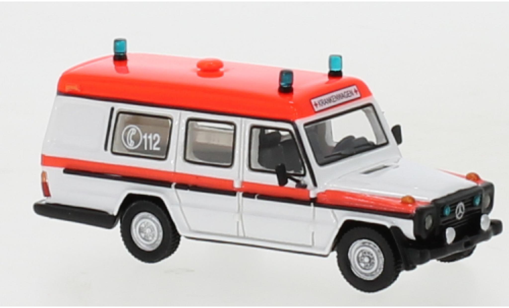 Mercedes Classe G 1/87 BoS Models G-classe Binz wit/rood Ambulance 1985 modelauto