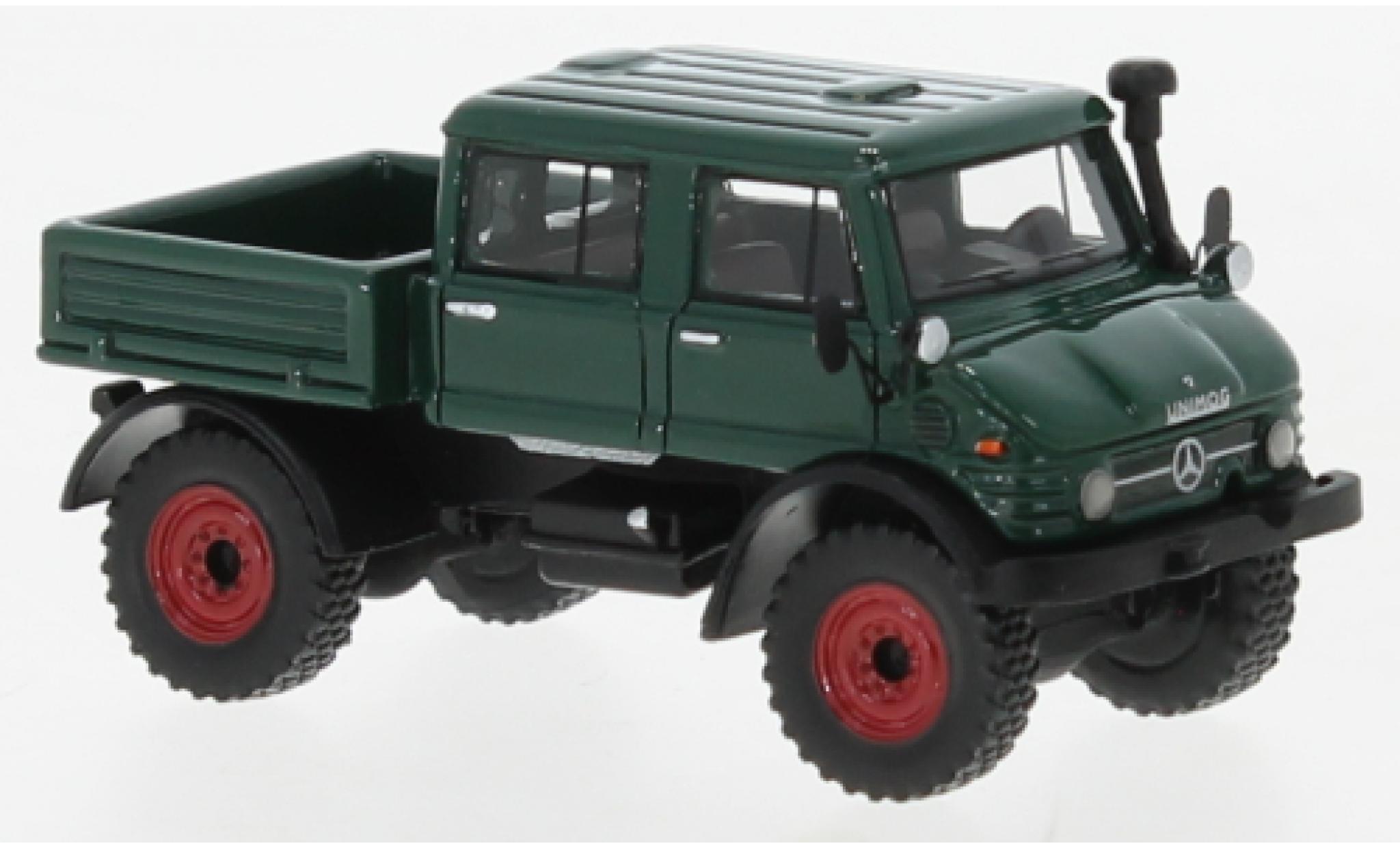 Mercedes Unimog 1/87 BoS Models U416 DoKa groen fonc&eacute; 1977 modelauto