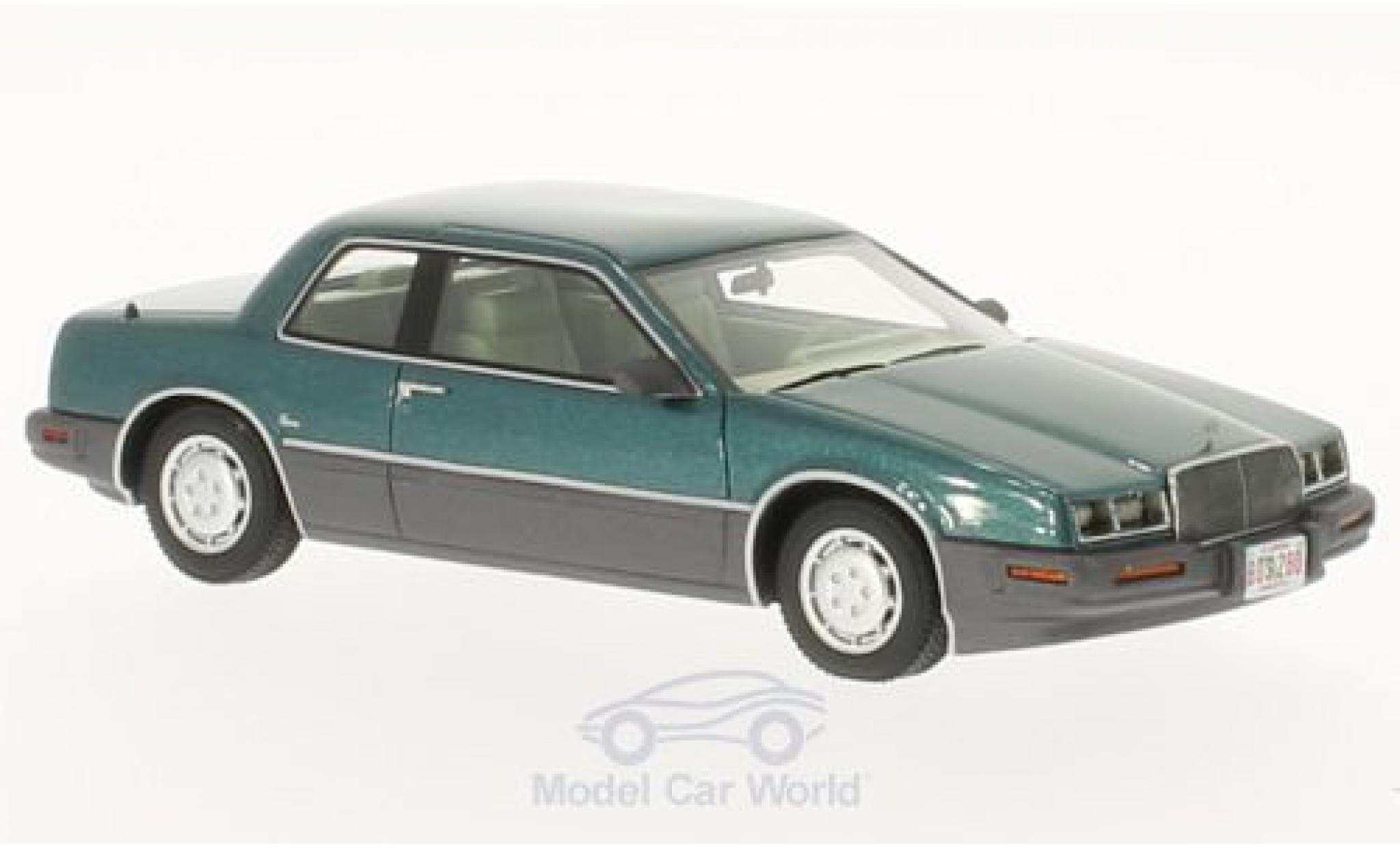 Buick Riviera 1/43 BoS Models 88 t&uuml;rkis/grijs 1988 modelauto