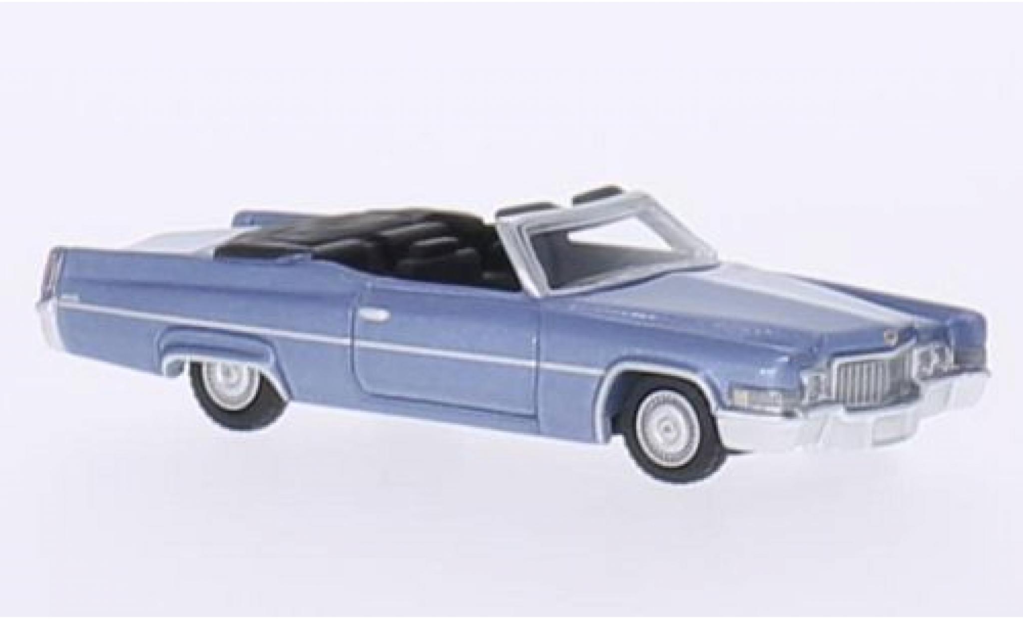 Cadillac Deville 1/87 BoS Models DeVille Cabriolet metallic blauw 1970 modelauto