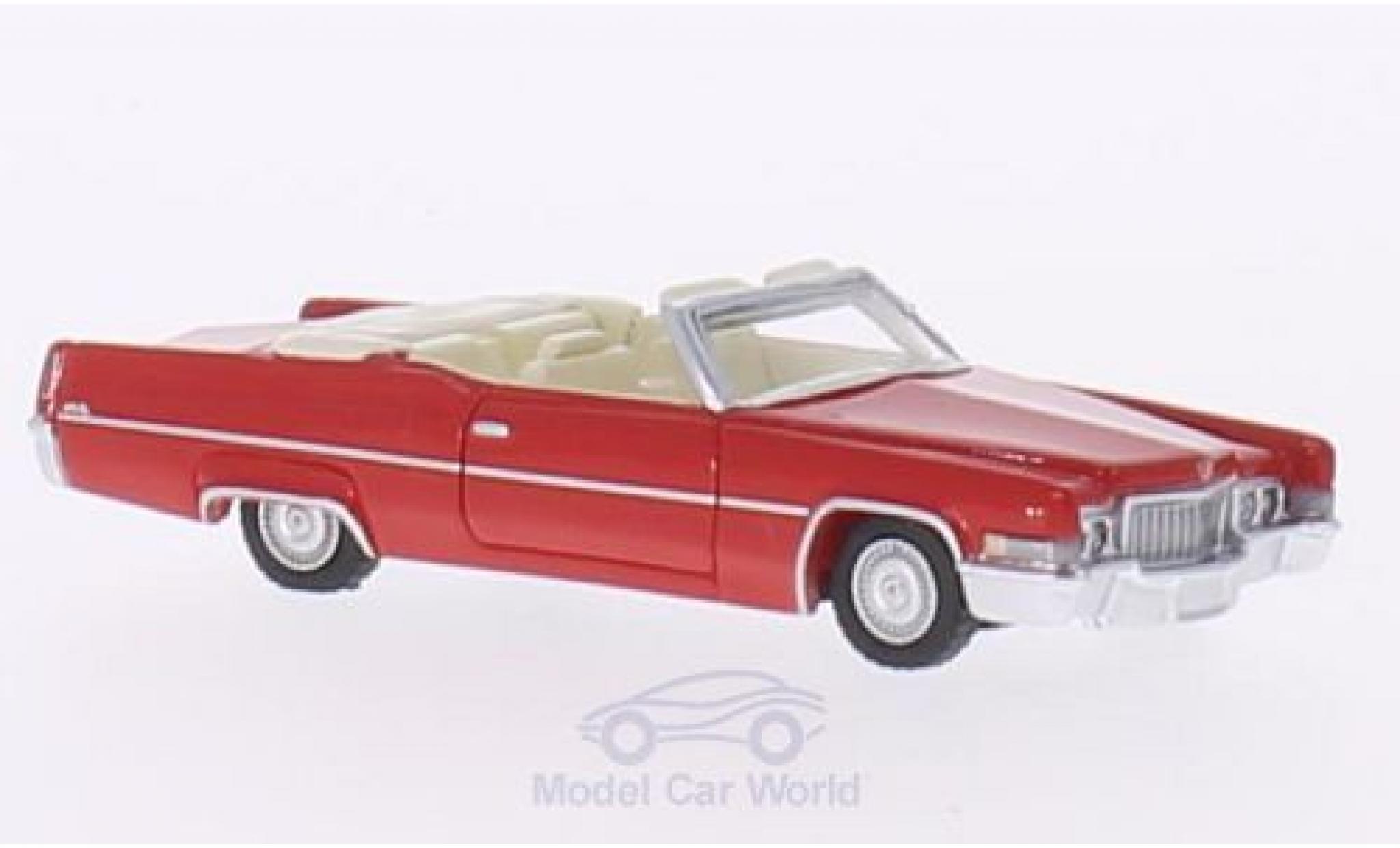 Cadillac Deville 1/87 BoS Models DeVille Cabriolet rood 1970 modelauto