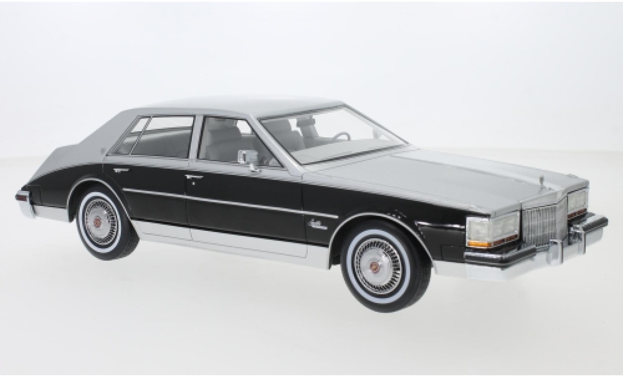 Cadillac Seville 1/18 BoS Models metallic grijs/zwart 1980 modelauto
