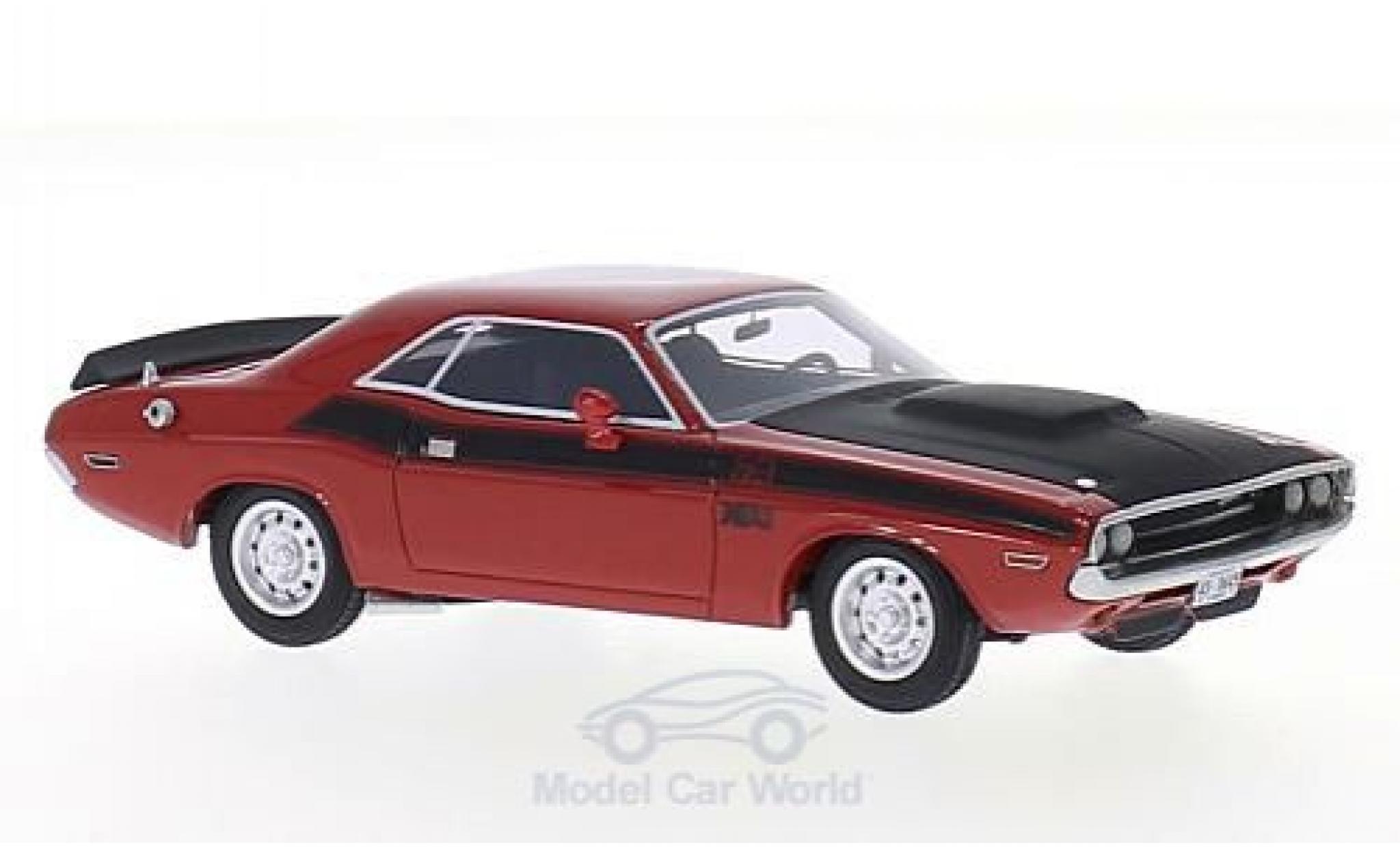 Dodge Challenger 1970 1/43 BoS Models T/A rood/zwart 1970 modelauto