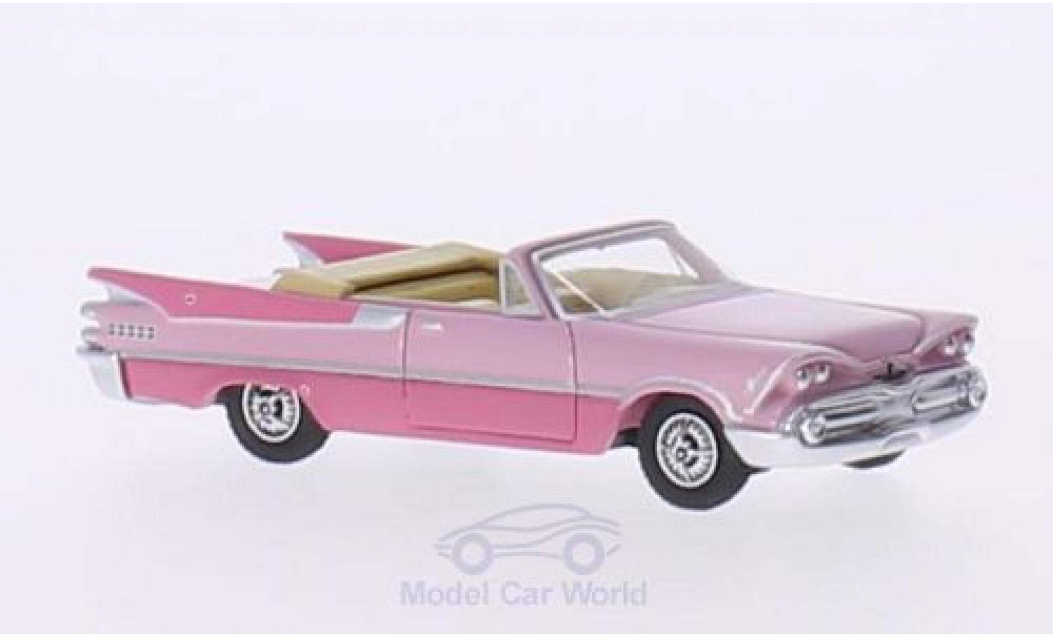 Dodge Custom Royal Lancer 1/87 BoS Models Cabriolet roze/roze 1959 modelauto