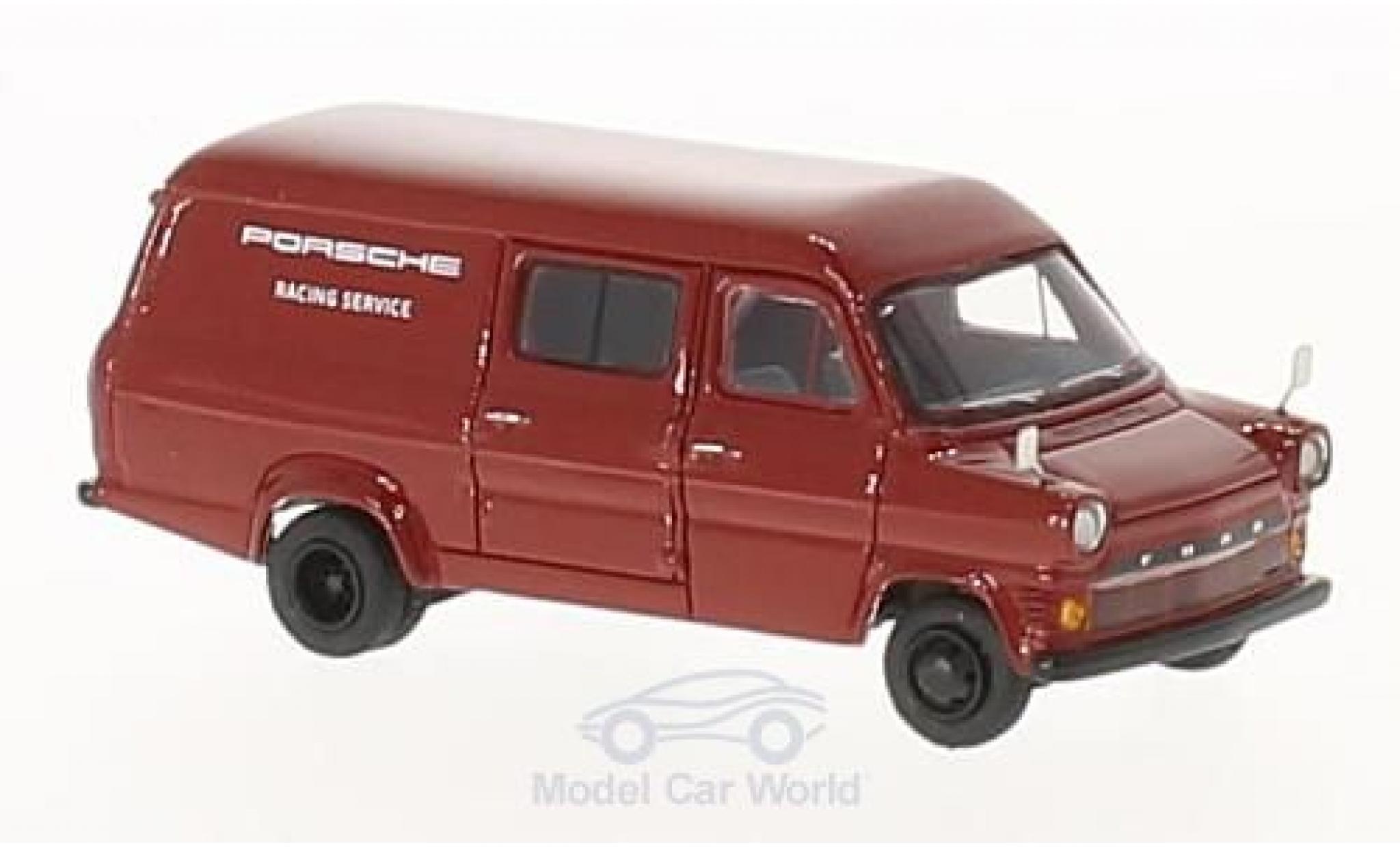 Ford Transit 1/87 BoS Models Mk. I rood Porsche Racing Service 1965 modelauto