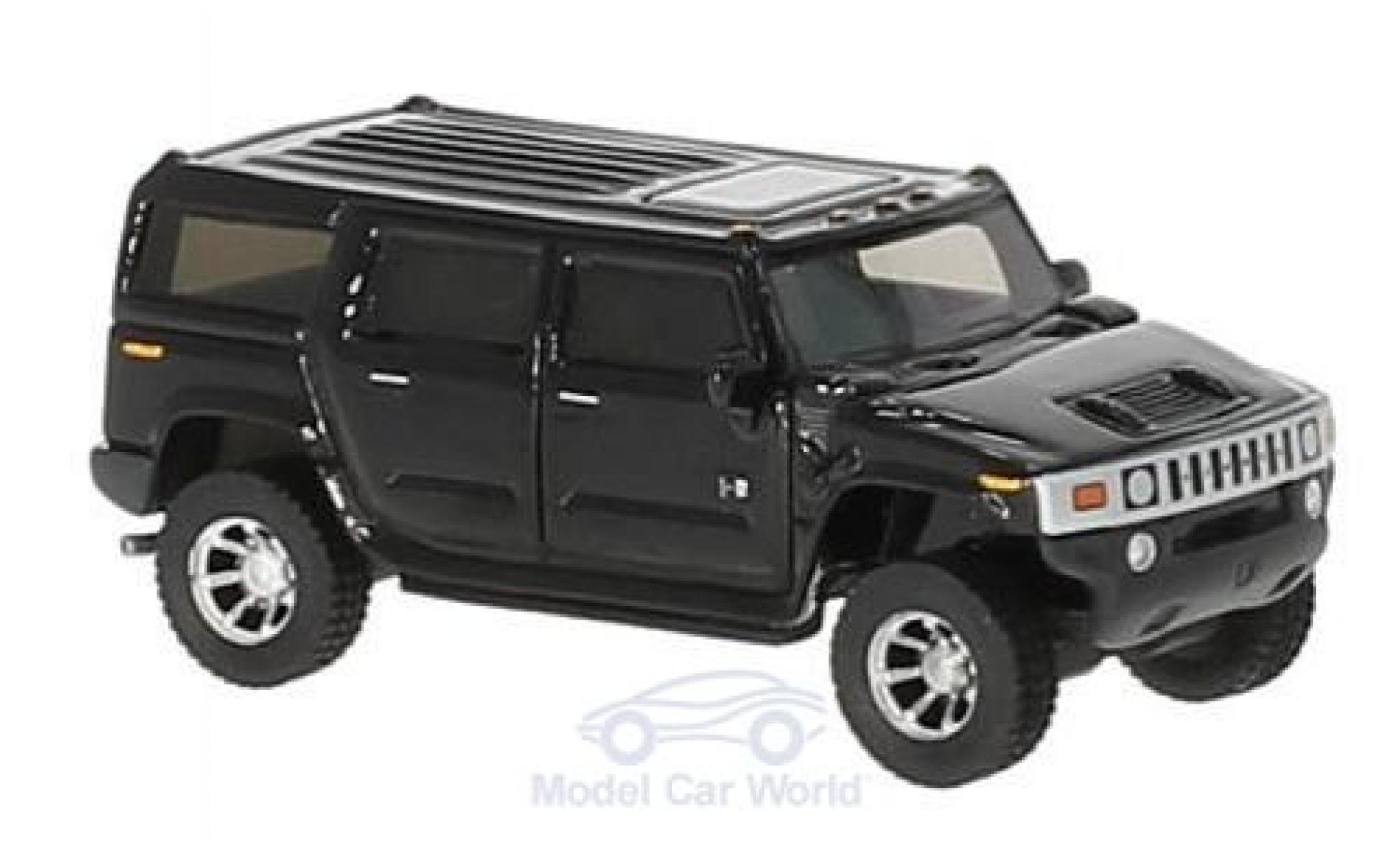 Hummer H2 1/87 BoS Models zwart 2003 modelauto