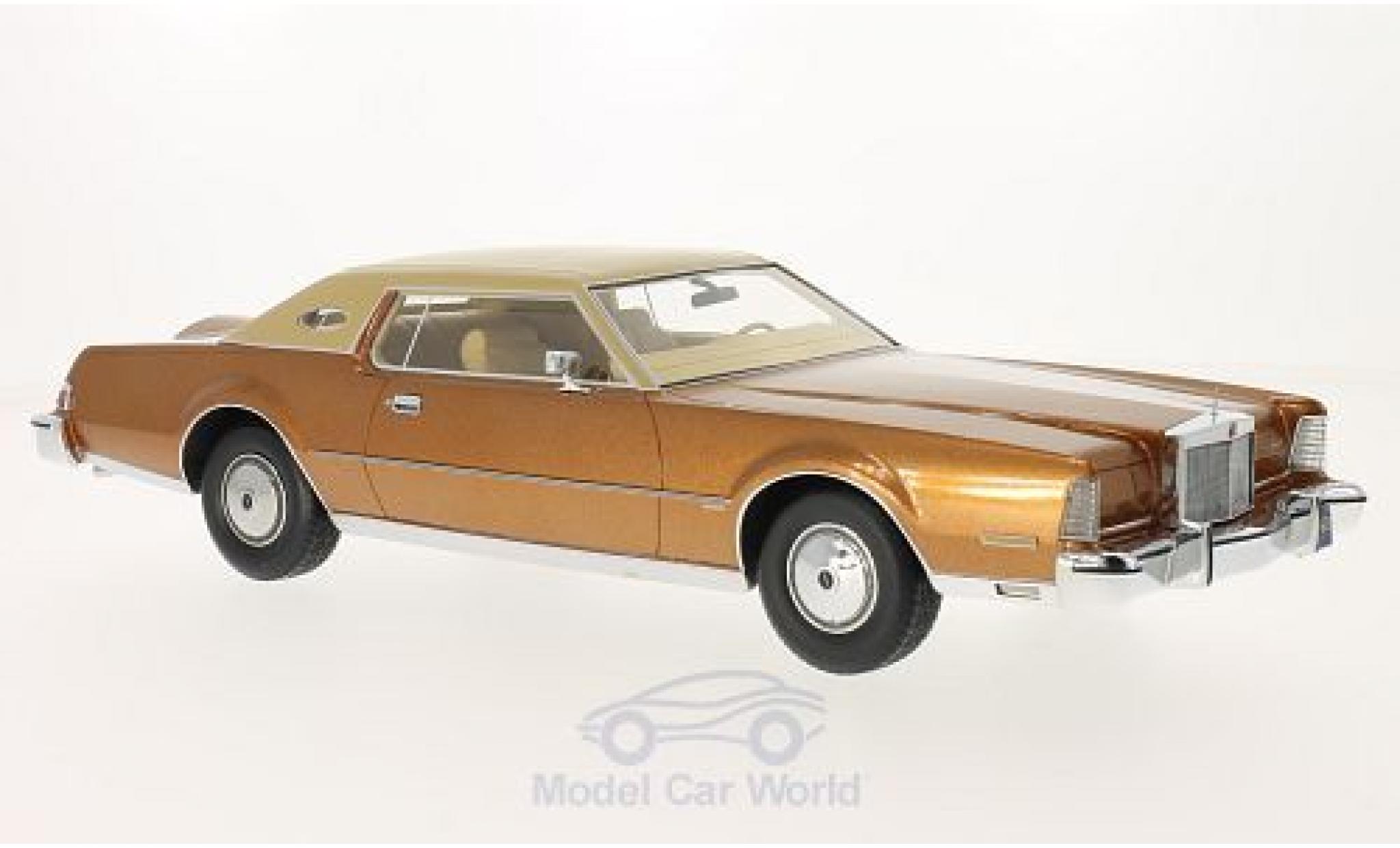 Lincoln Continental 1/18 BoS Models Mark IV Luxus metallic bruin/matt-beige 1974 modelauto