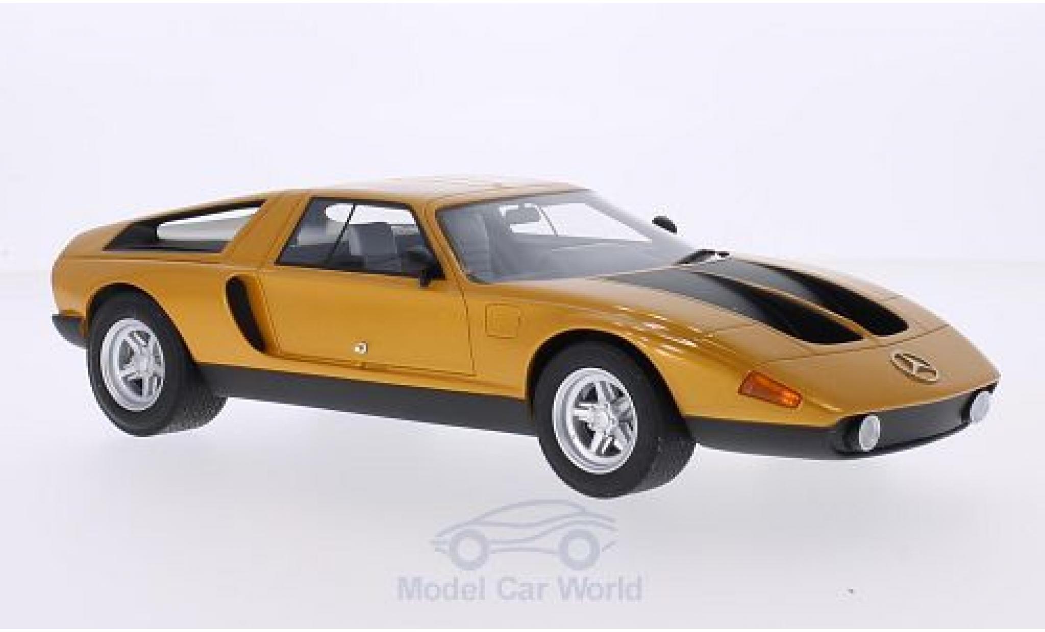 Mercedes C111 1/18 BoS Models -II metallic oranje/matt-zwart 1970 modelauto