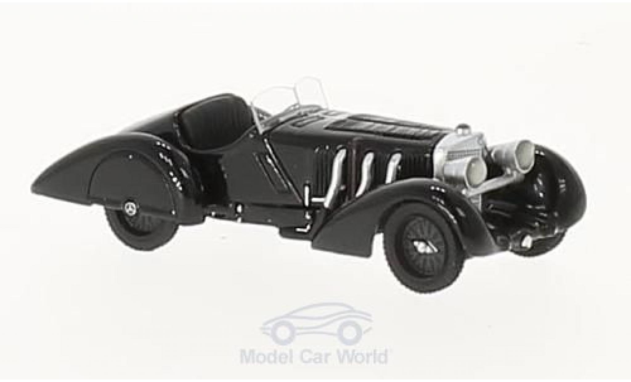 Mercedes SSK 1/87 BoS Models Count Trossi zwart Der zwarte Prinz 1932 modelauto