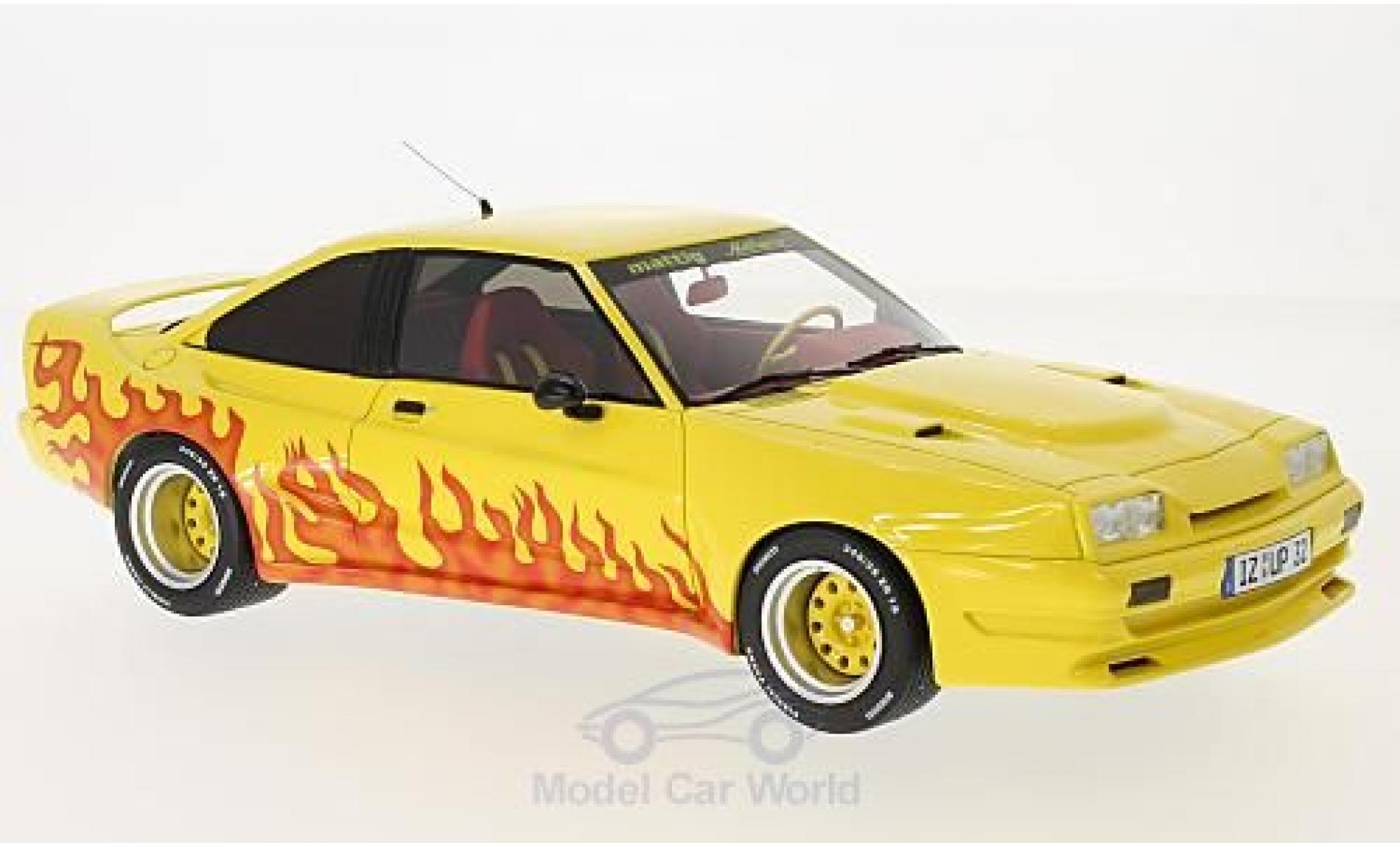 Opel Manta B 1/87 BoS Models B Mattig geel/Dekor 1991 modelauto