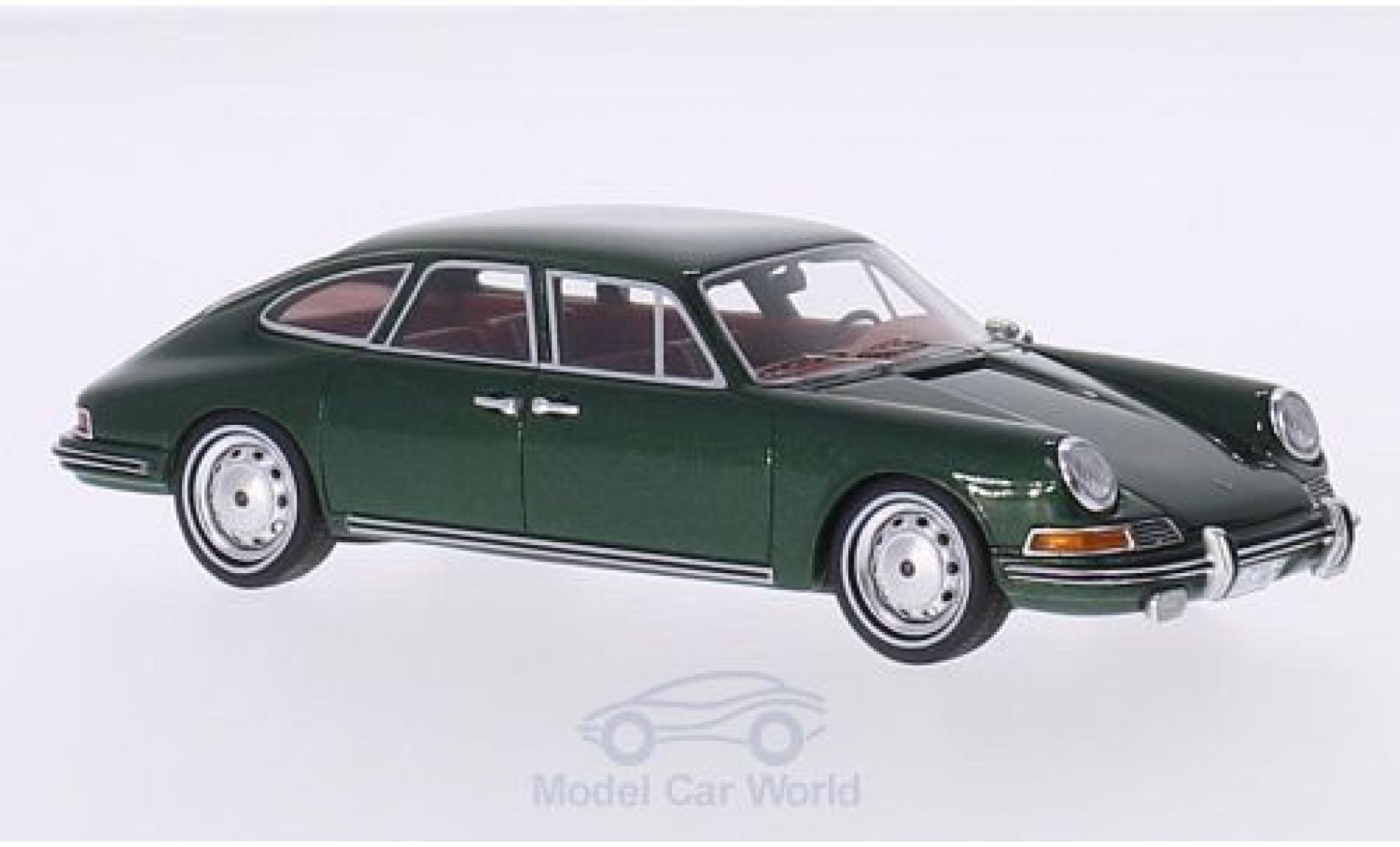 Porsche 911 SC 1/43 BoS Models S Troutman & Barnes groen 1967 4-Door Sedan modelauto