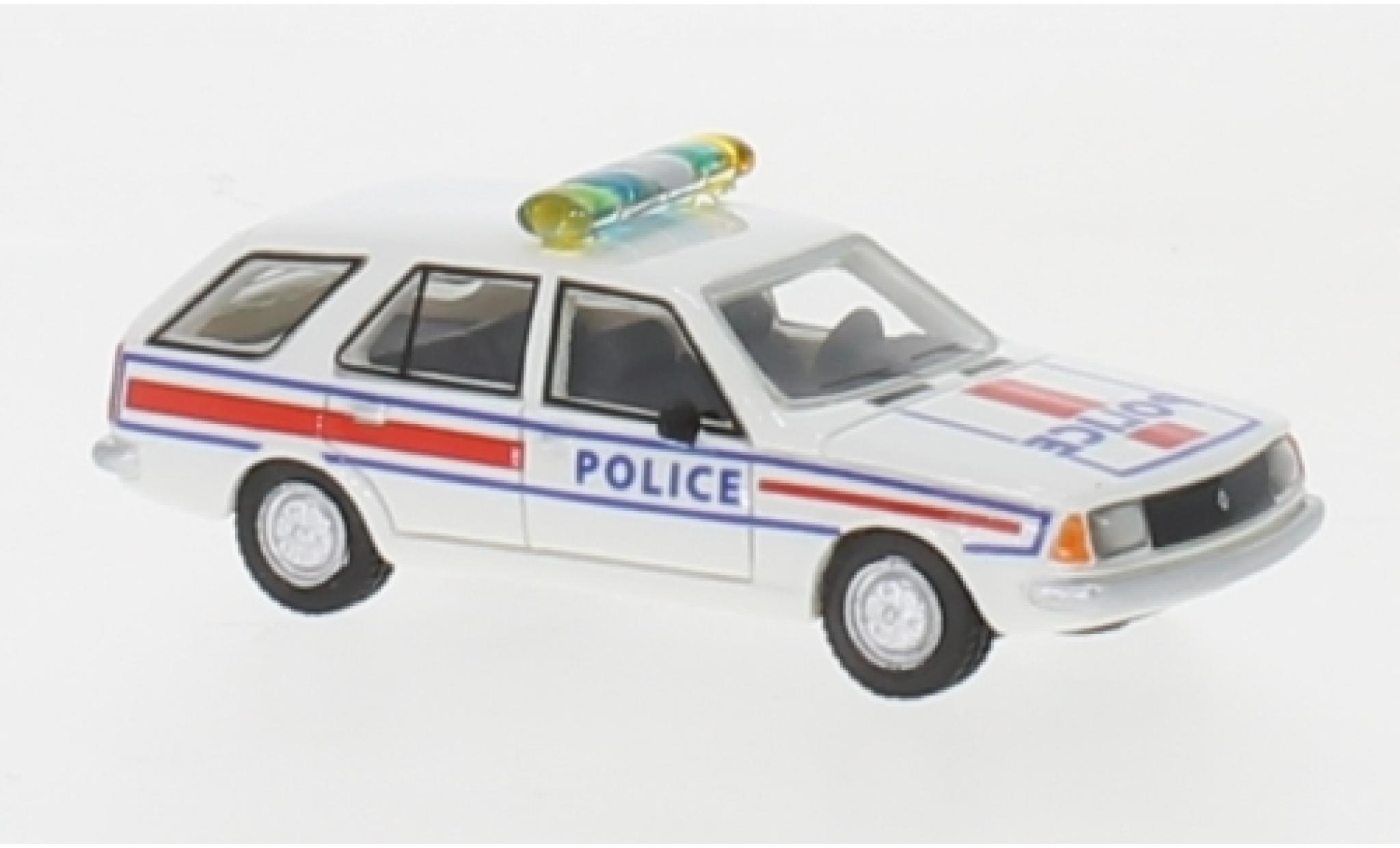 Renault 18 1/87 BoS Models Stationwagen wit/Dekor Politie 1978 modelauto