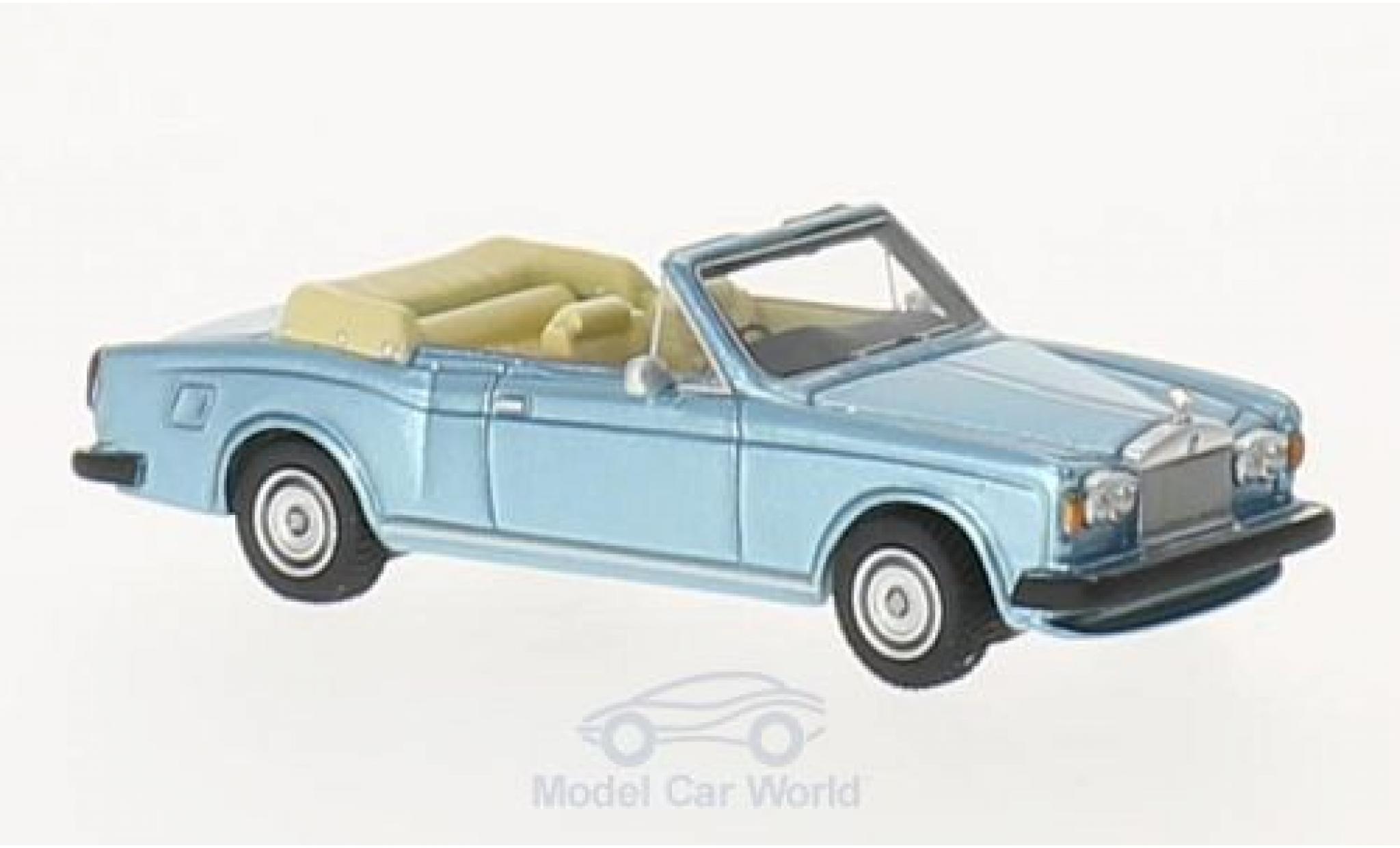 Rolls Royce Corniche 1/87 BoS Models Cabriolet metallic blauw RHD 1974 modelauto