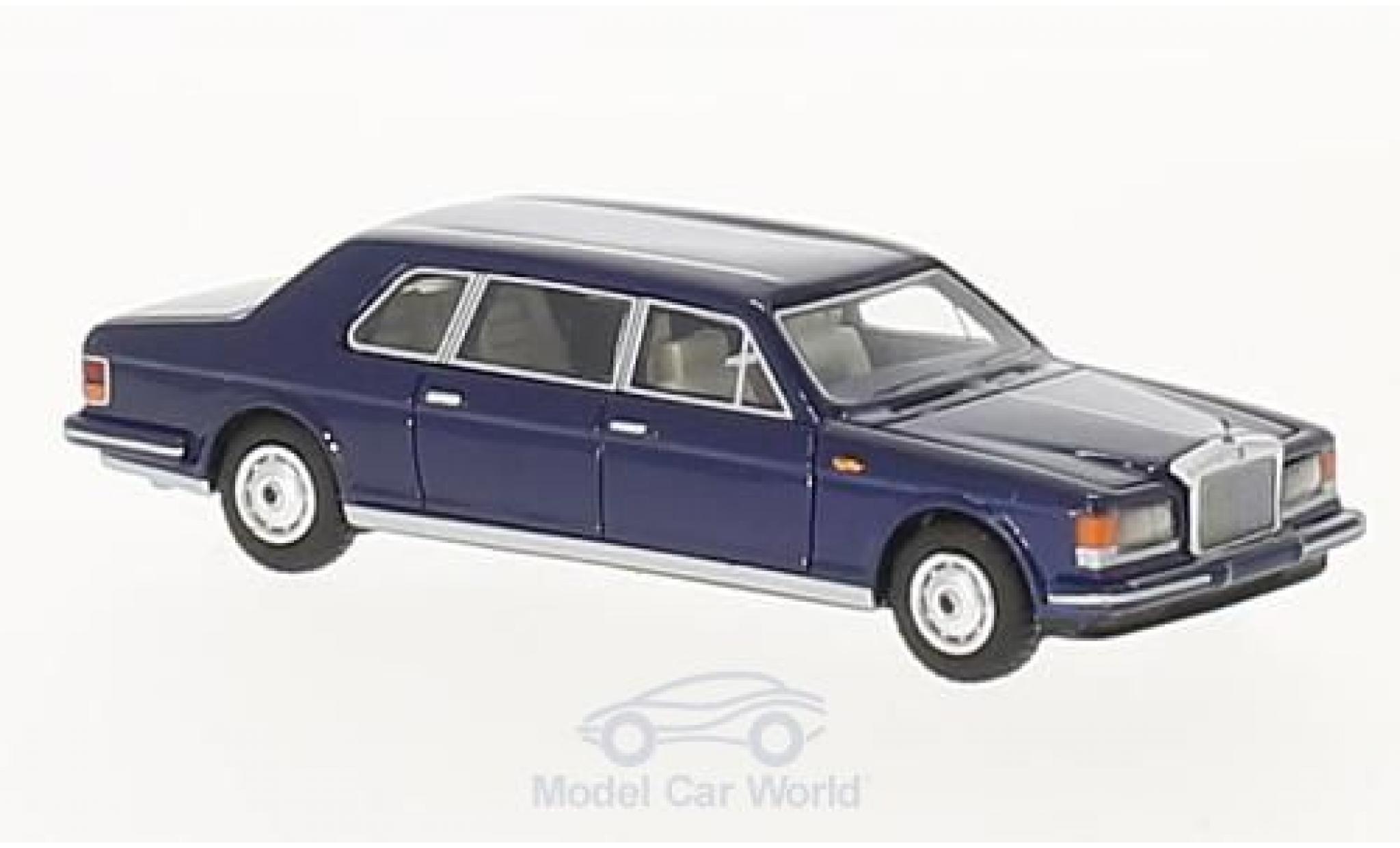 Rolls Royce Silver Spur 1/87 BoS Models II Touring Sedan blauw 1985 modelauto