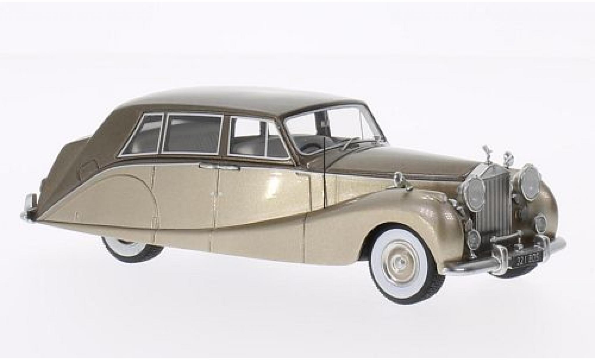 Rolls Royce Silver Wraith 1/43 BoS Models Empress Line by Hooper metallic beige/metallic bruin 1956 modelauto