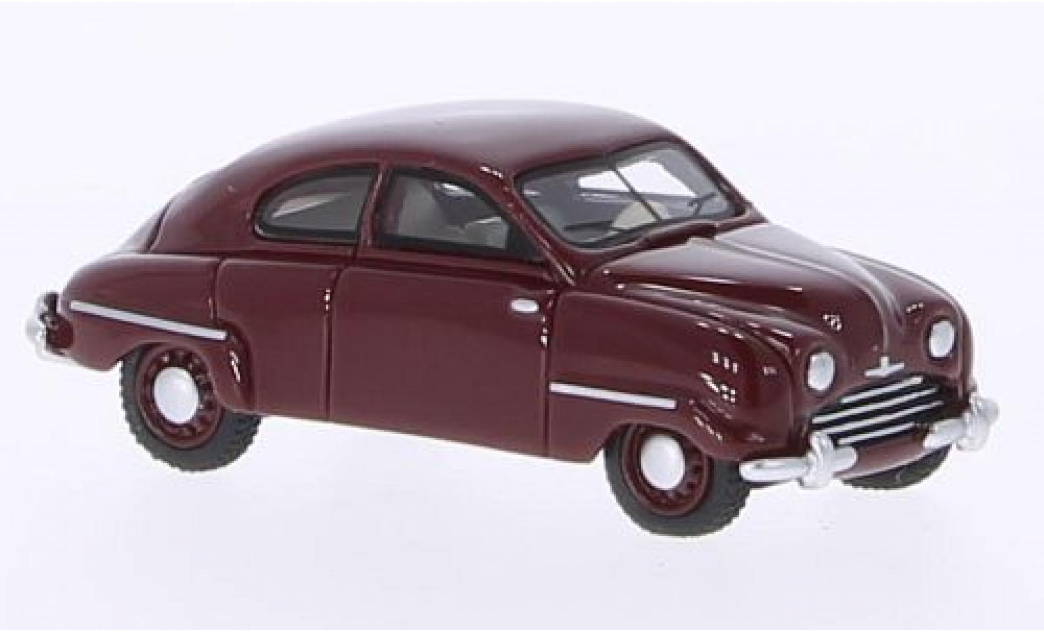 Saab 92B 1/87 BoS Models rood 1953 modelauto