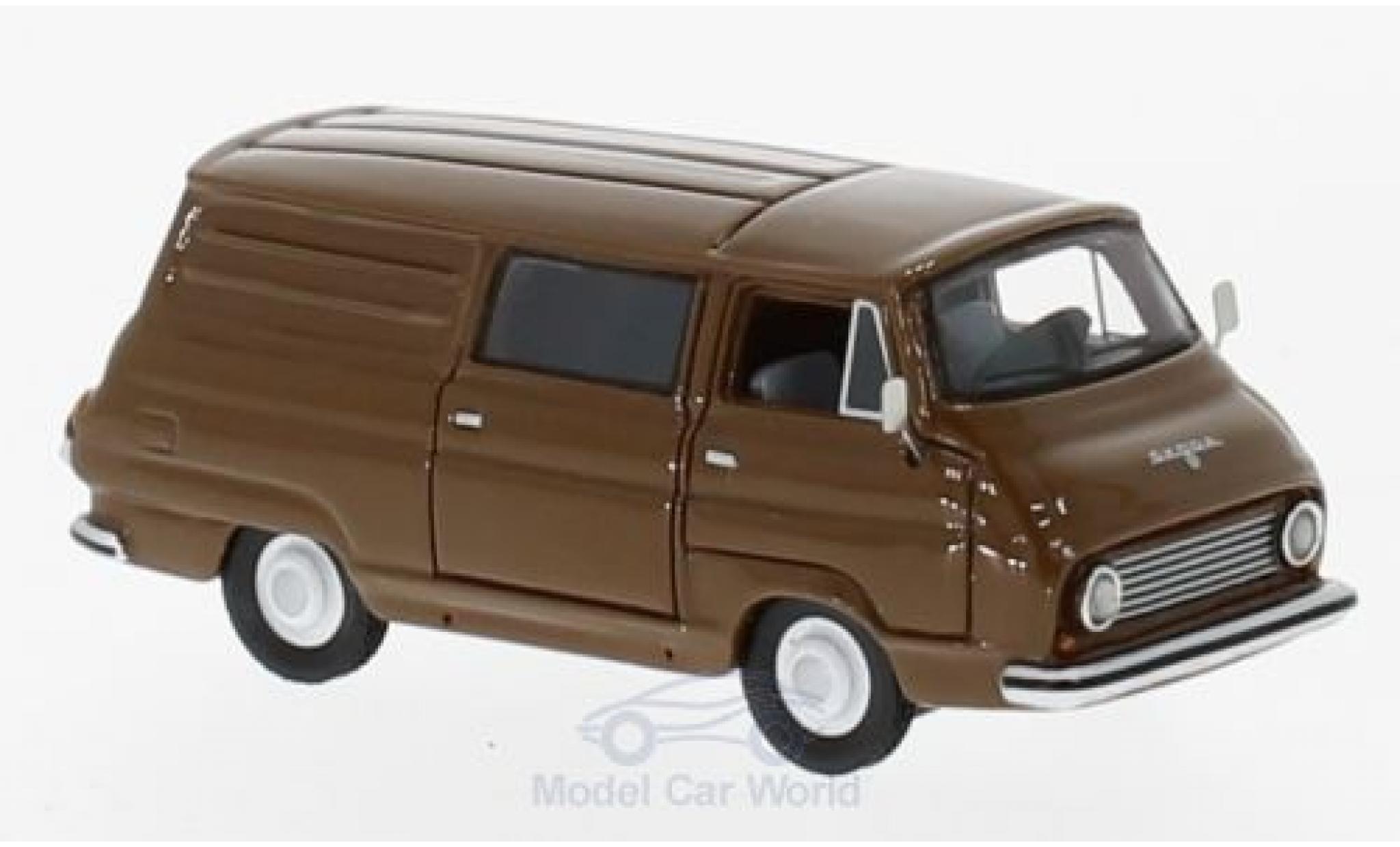 Skoda 1203 1/87 BoS Models Bestelwagen bruin 1968 modelauto