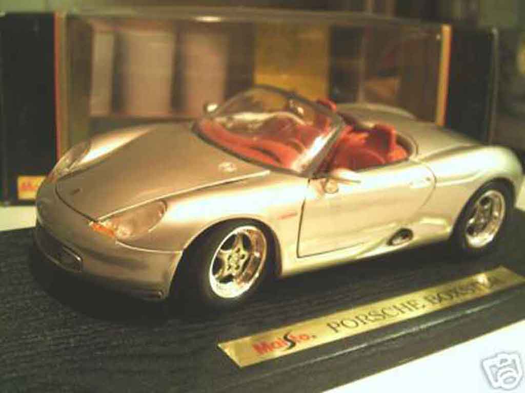 Porsche Boxster 1/18 Maisto grijs modelauto