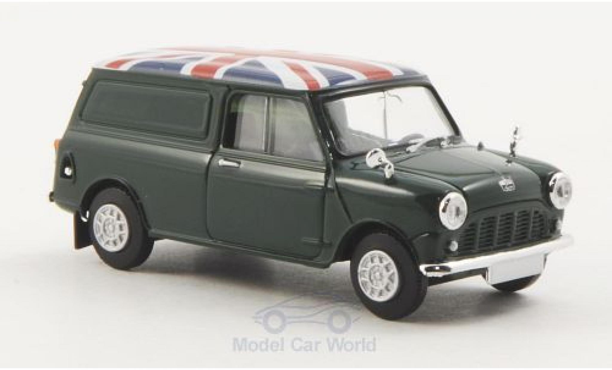 Austin Mini Van 1/87 Brekina groen Union Jack modelauto
